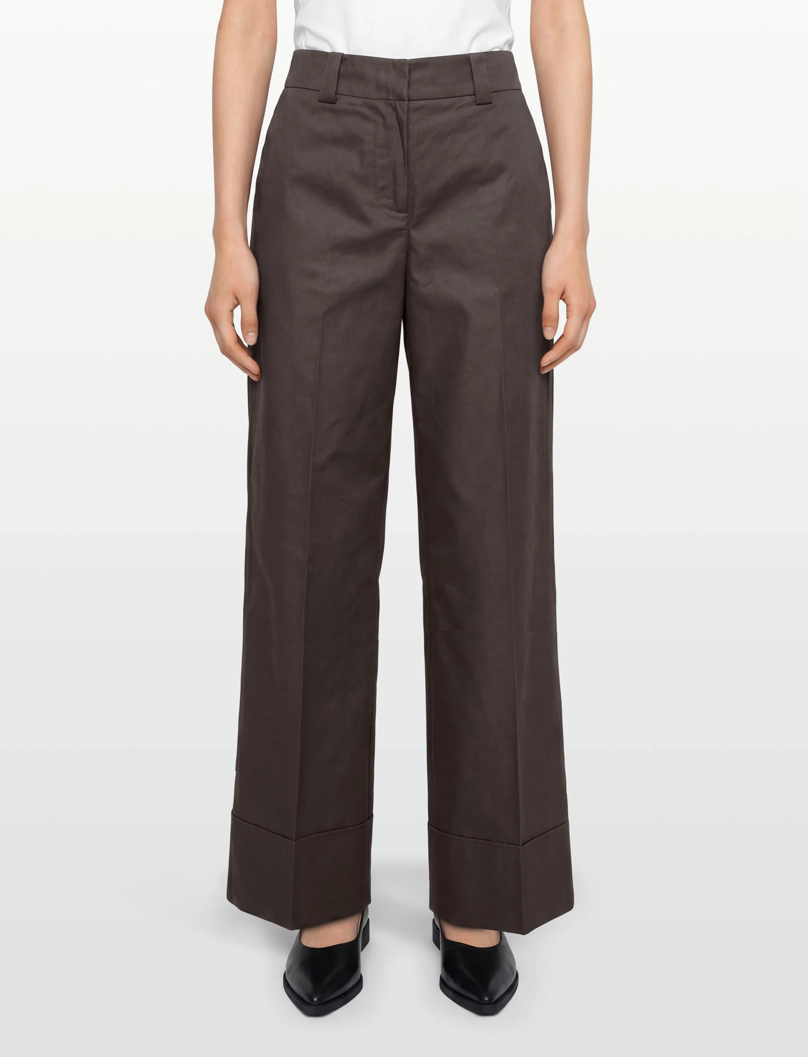 ROUGE EDIT - ROUFRANSISKA RW WF FL TROUSER/1 - hosen mit weitem bein - seal brown - 3