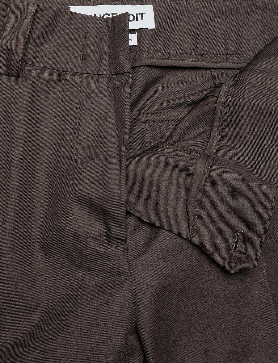 ROUGE EDIT - ROUFRANSISKA RW WF FL TROUSER/1 - hosen mit weitem bein - seal brown - 5
