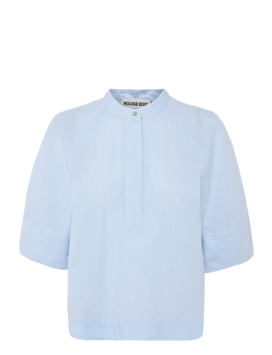 ROUGE EDIT - ROUTENNE 2/4 CHINA COLLAR SHIRT - cloud dancer - 0