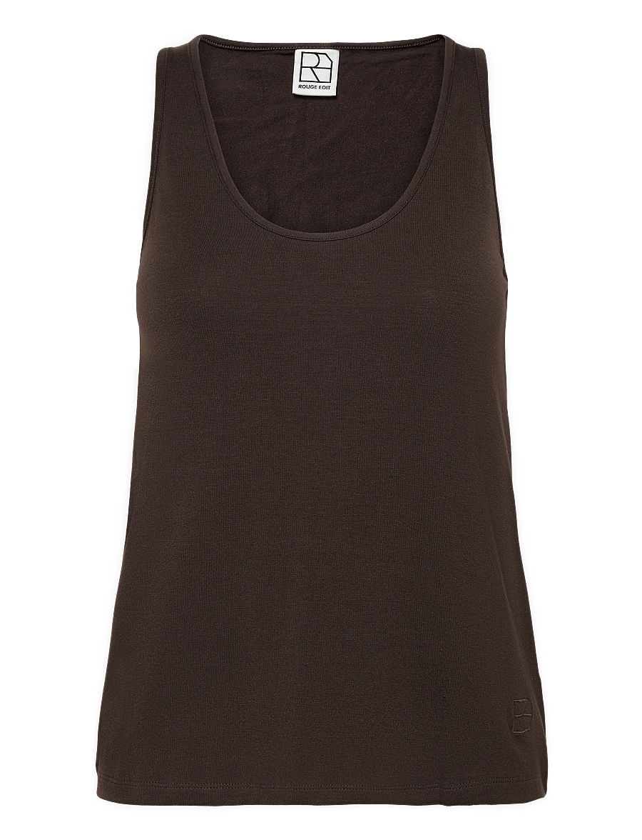 ROUGE EDIT - ROUESME MAE TANK TOP - seal brown - 0