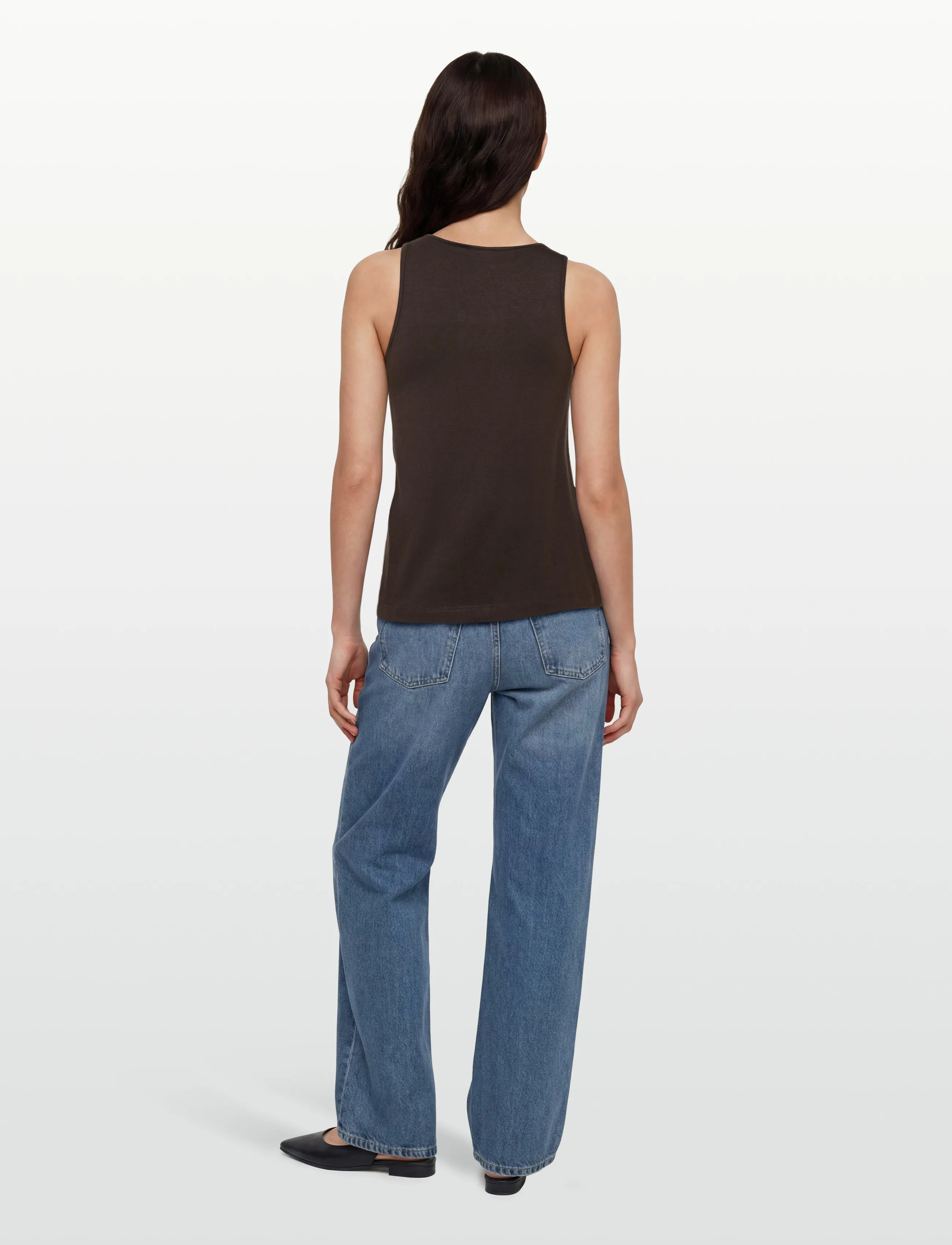 ROUGE EDIT - ROUESME MAE TANK TOP - varrukateta topid - seal brown - 4