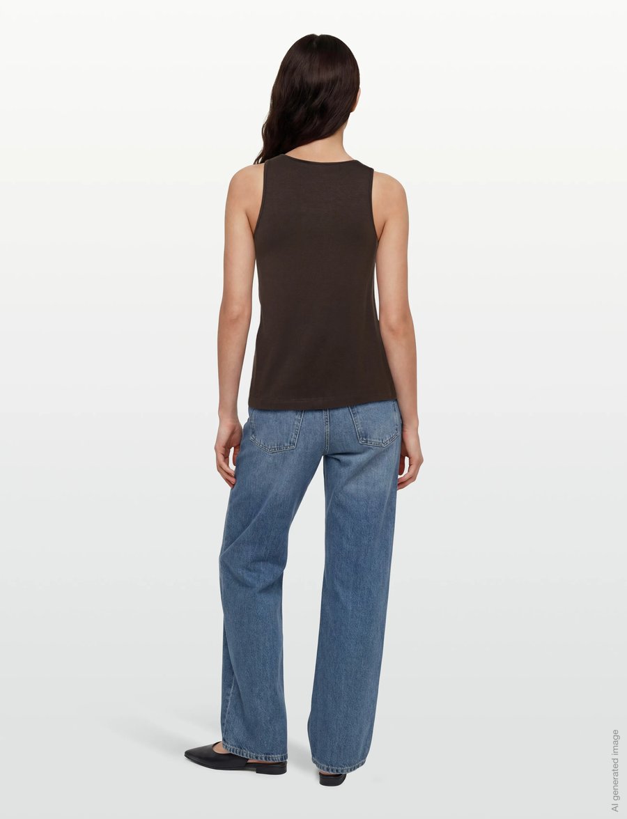 ROUGE EDIT - ROUESME MAE TANK TOP - varrukateta topid - seal brown - 4