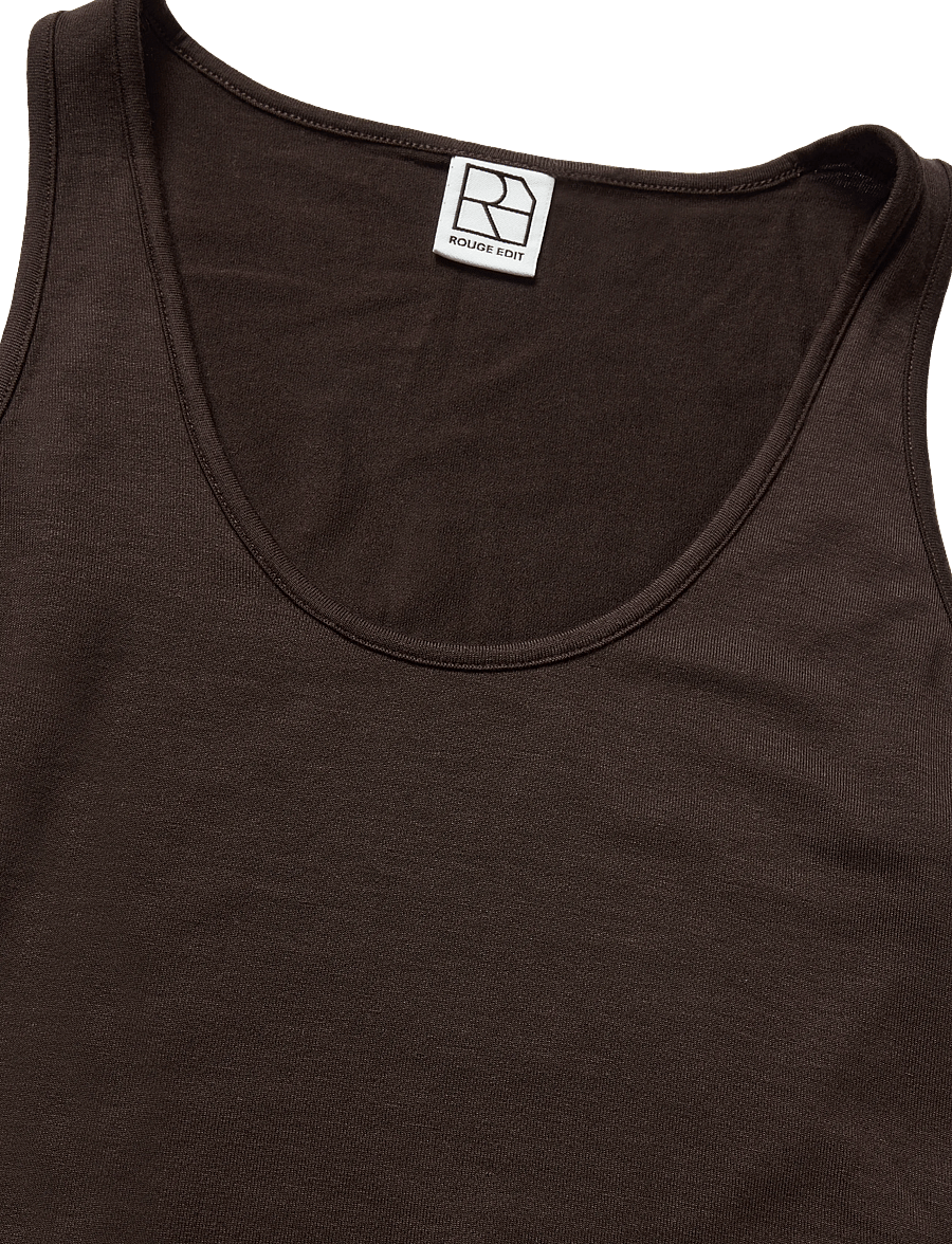 ROUGE EDIT - ROUESME MAE TANK TOP - seal brown - 2
