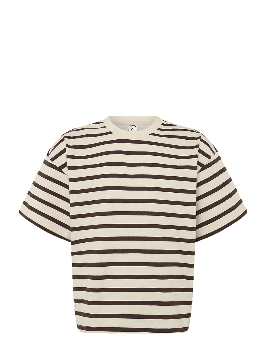 ROUGE EDIT - ROUNANNA OVERSIZE 2/4 O-NECK TEE - t-shirts - birch - 0