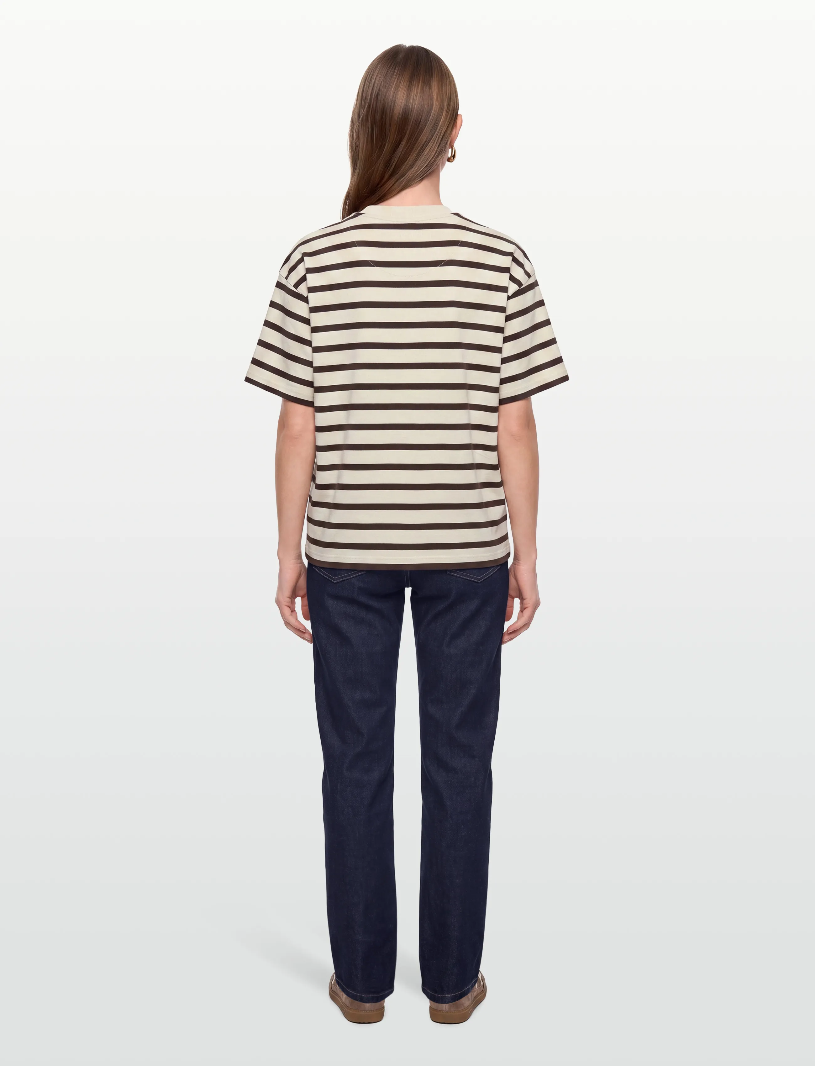 ROUGE EDIT - ROUNANNA OVERSIZE 2/4 O-NECK TEE - t-shirts - birch - 4