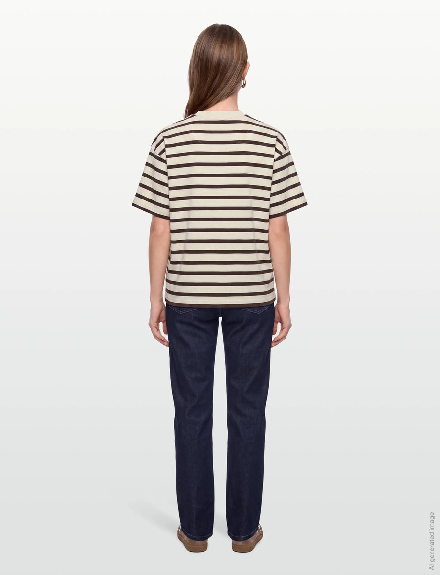 ROUGE EDIT - ROUNANNA OVERSIZE 2/4 O-NECK TEE - t-shirts - birch - 4