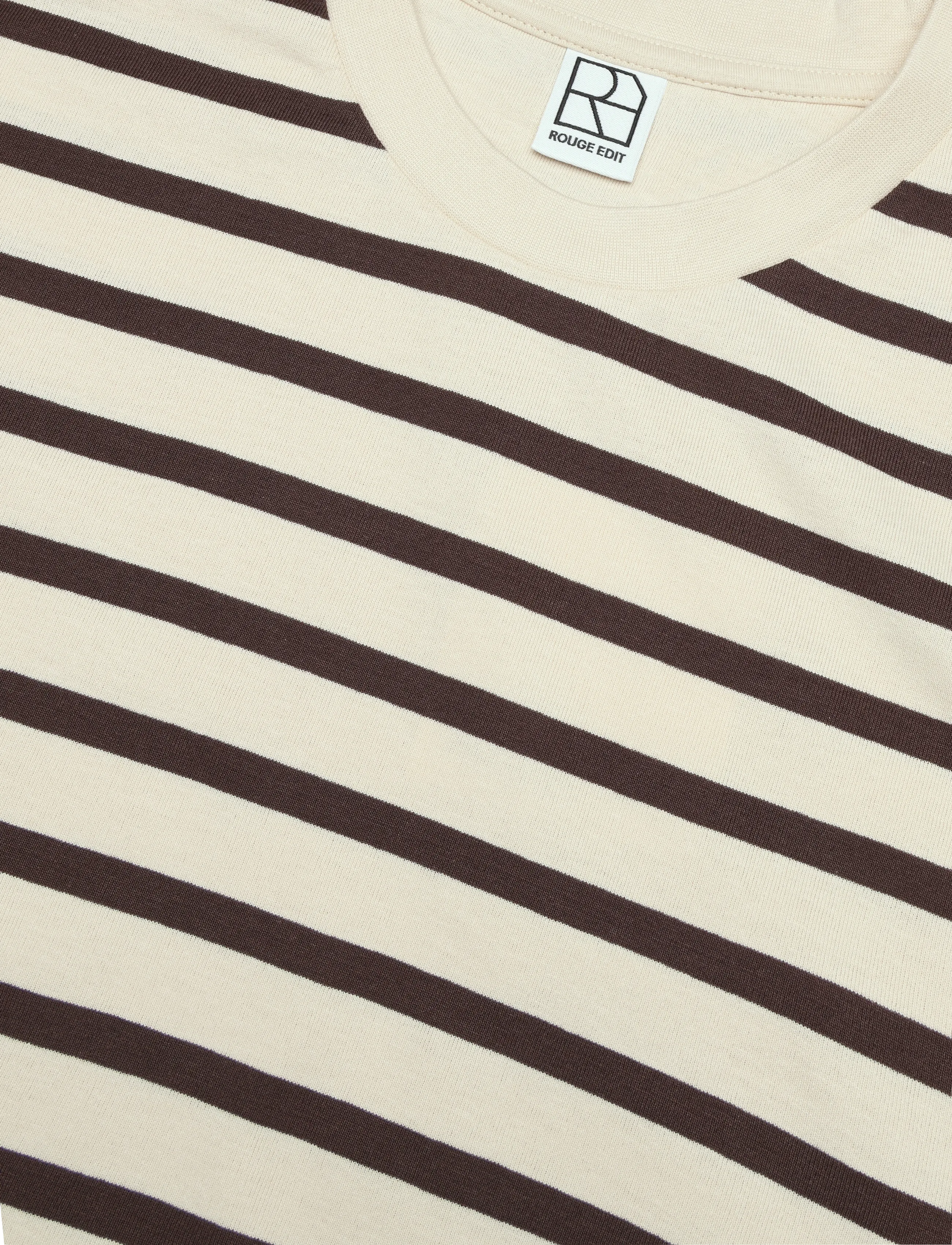ROUGE EDIT - ROUNANNA OVERSIZE 2/4 O-NECK TEE - birch - 2