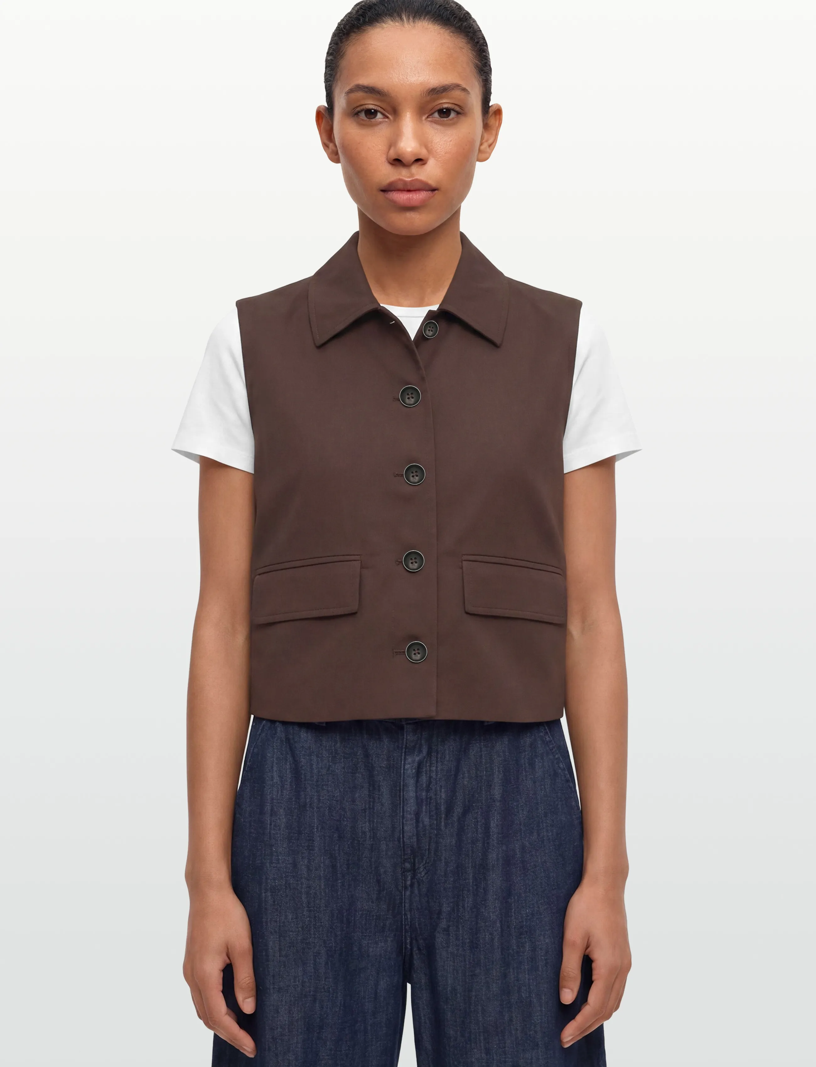 ROUGE EDIT - ROUFRANSISKA MIA WAISTCOAT - kevadjoped - seal brown - 3