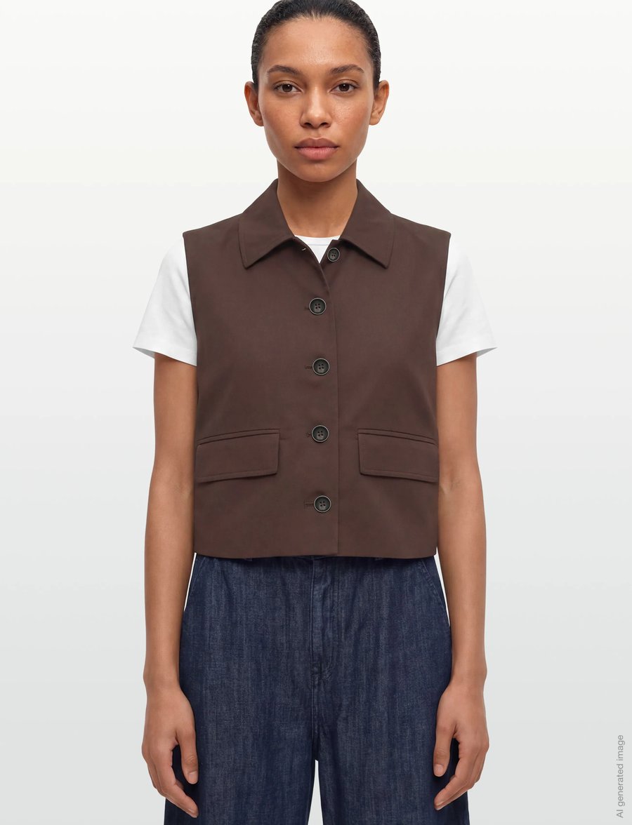ROUGE EDIT - ROUFRANSISKA MIA WAISTCOAT - kevadjoped - seal brown - 3