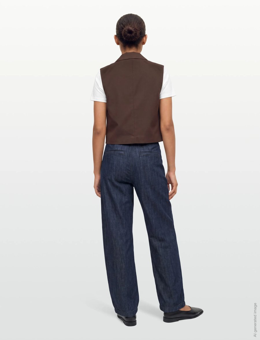ROUGE EDIT - ROUFRANSISKA MIA WAISTCOAT - kevadjoped - seal brown - 4