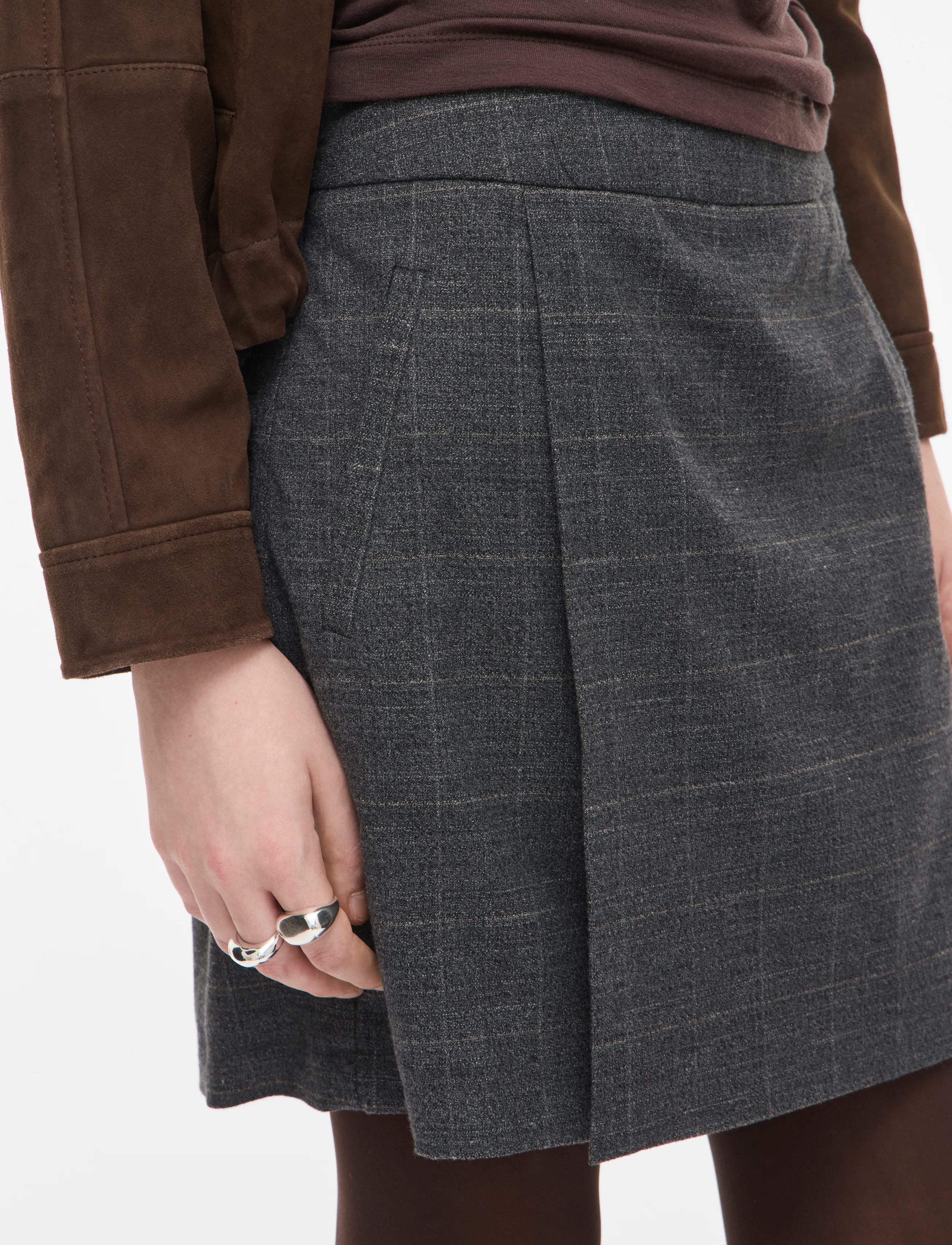 ROUGE EDIT - ROUCARA HW SHORT SKIRT - miniseelikud - meteorite - 3