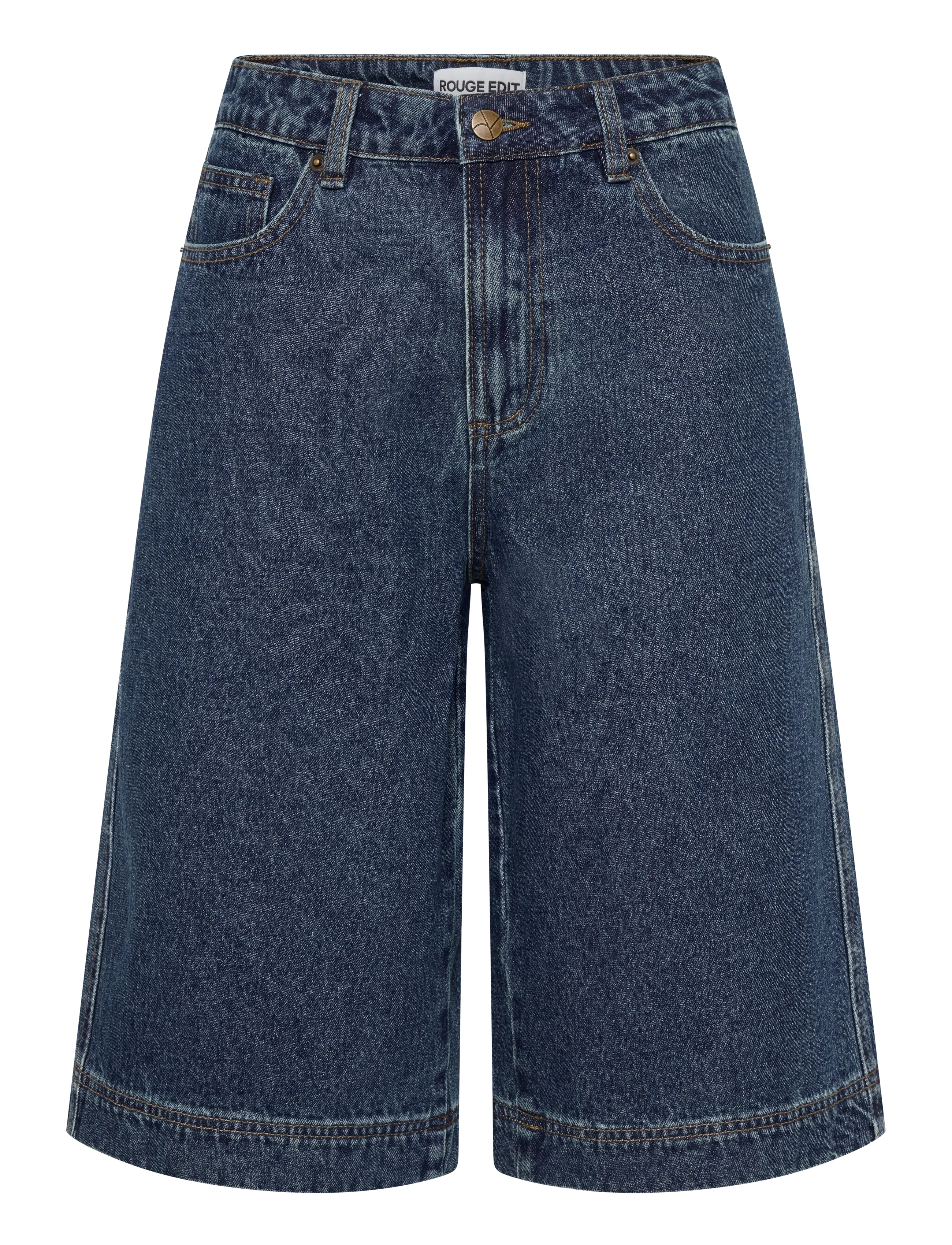 ROUGE EDIT ROUJOLIE NEW RW WF DENIM CULOTTES - Culotte püksid - MEDIUM BLUE DENIM / blue