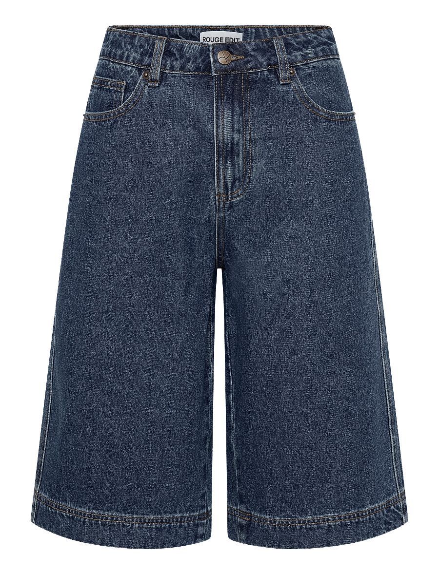 ROUGE EDIT - ROUJOLIE NEW RW WF DENIM CULOTTES - medium blue denim - 0