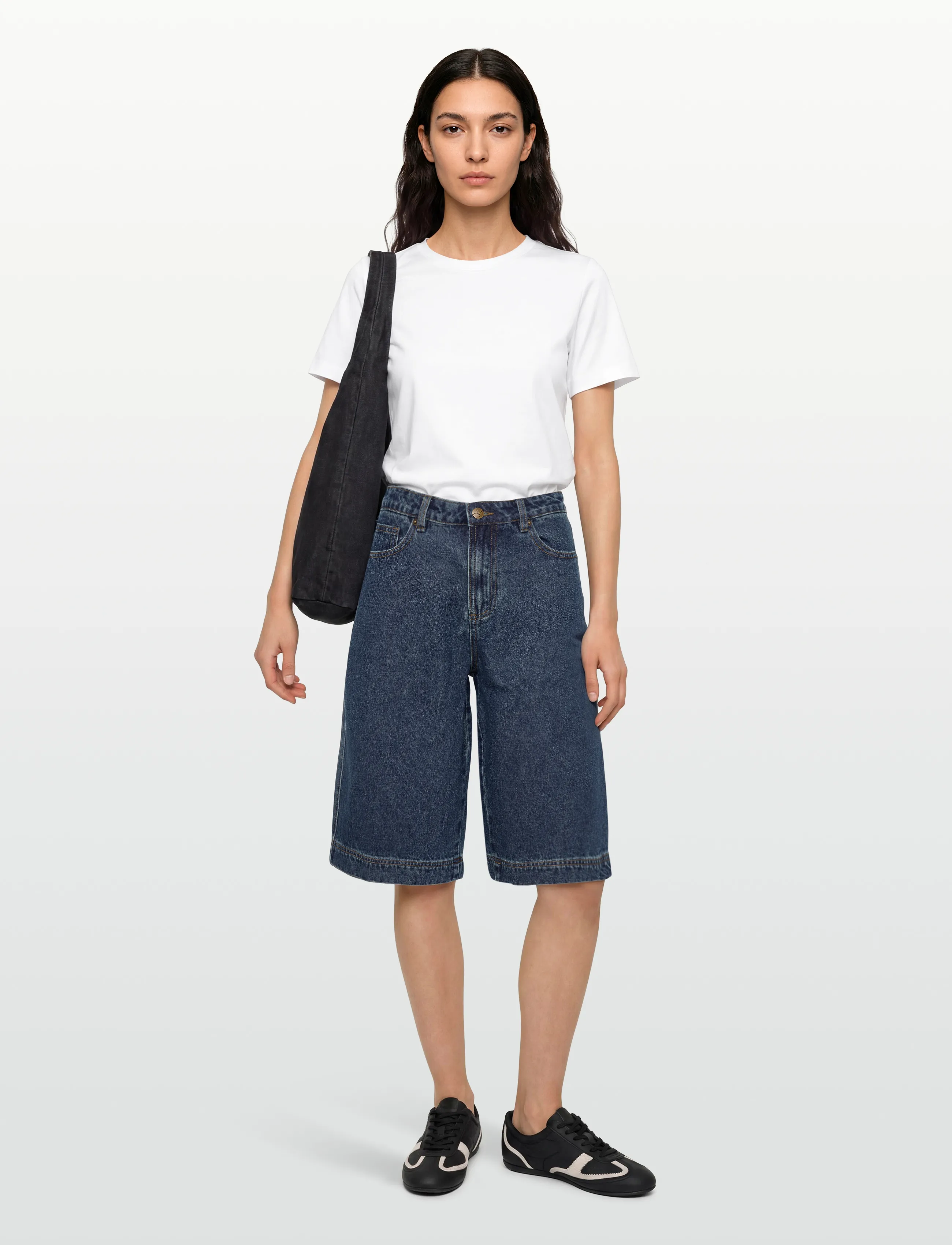 ROUGE EDIT ROUJOLIE NEW RW WF DENIM CULOTTES - Püksid - MEDIUM BLUE DENIM / blue