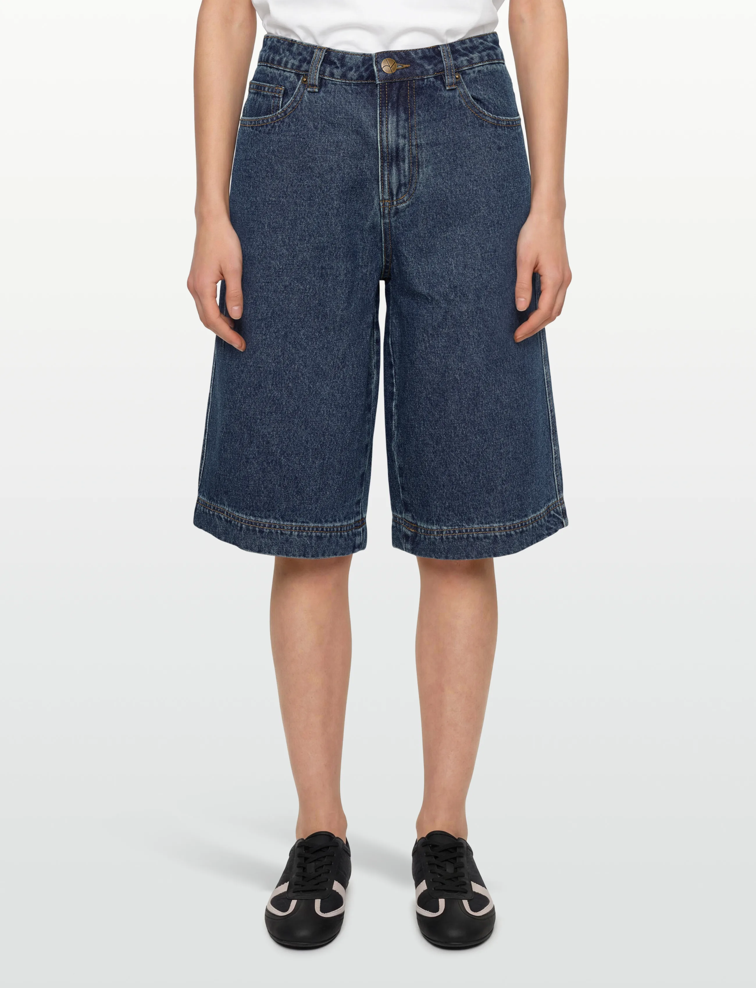 ROUGE EDIT - ROUJOLIE NEW RW WF DENIM CULOTTES - culottes - medium blue denim - 4
