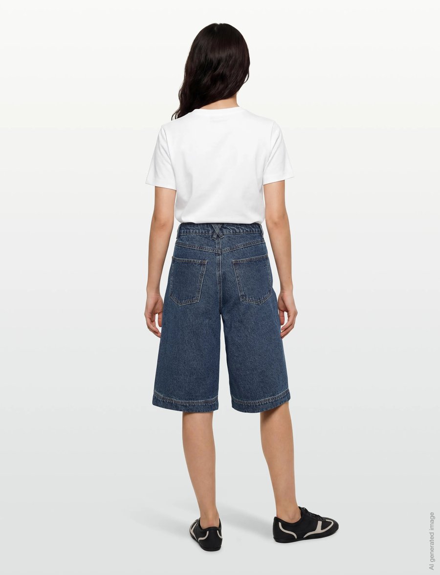 ROUGE EDIT - ROUJOLIE NEW RW WF DENIM CULOTTES - culottes - medium blue denim - 3