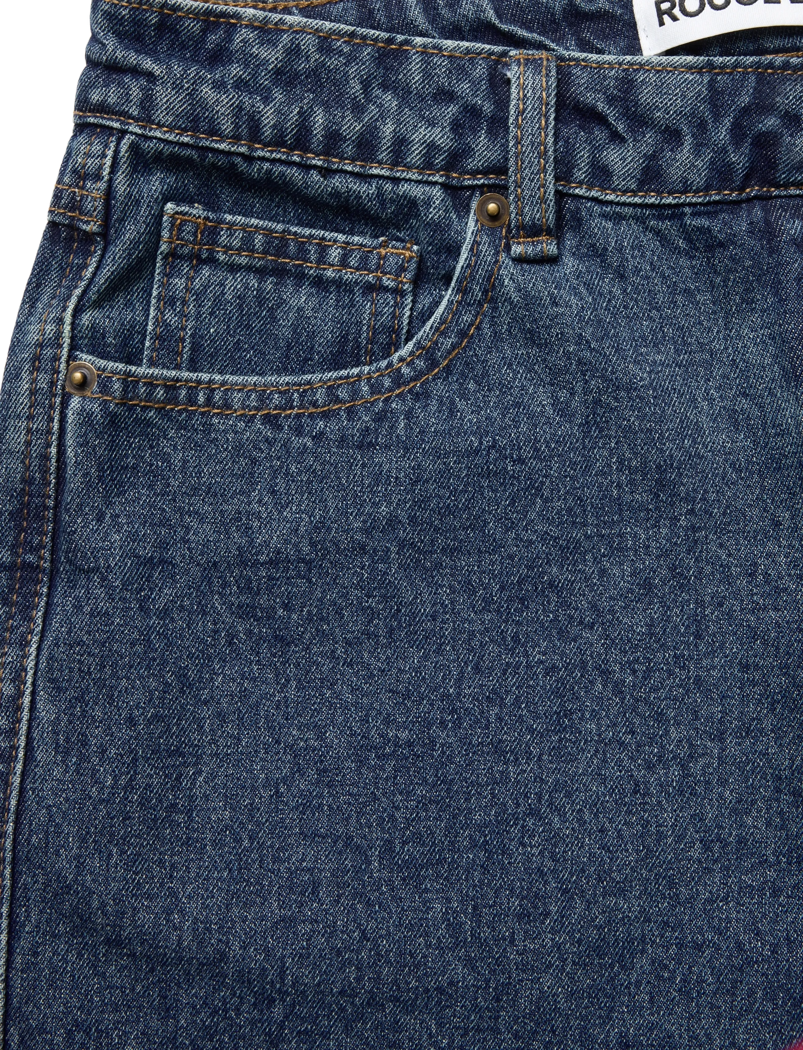 ROUGE EDIT - ROUJOLIE NEW RW WF DENIM CULOTTES - medium blue denim - 4