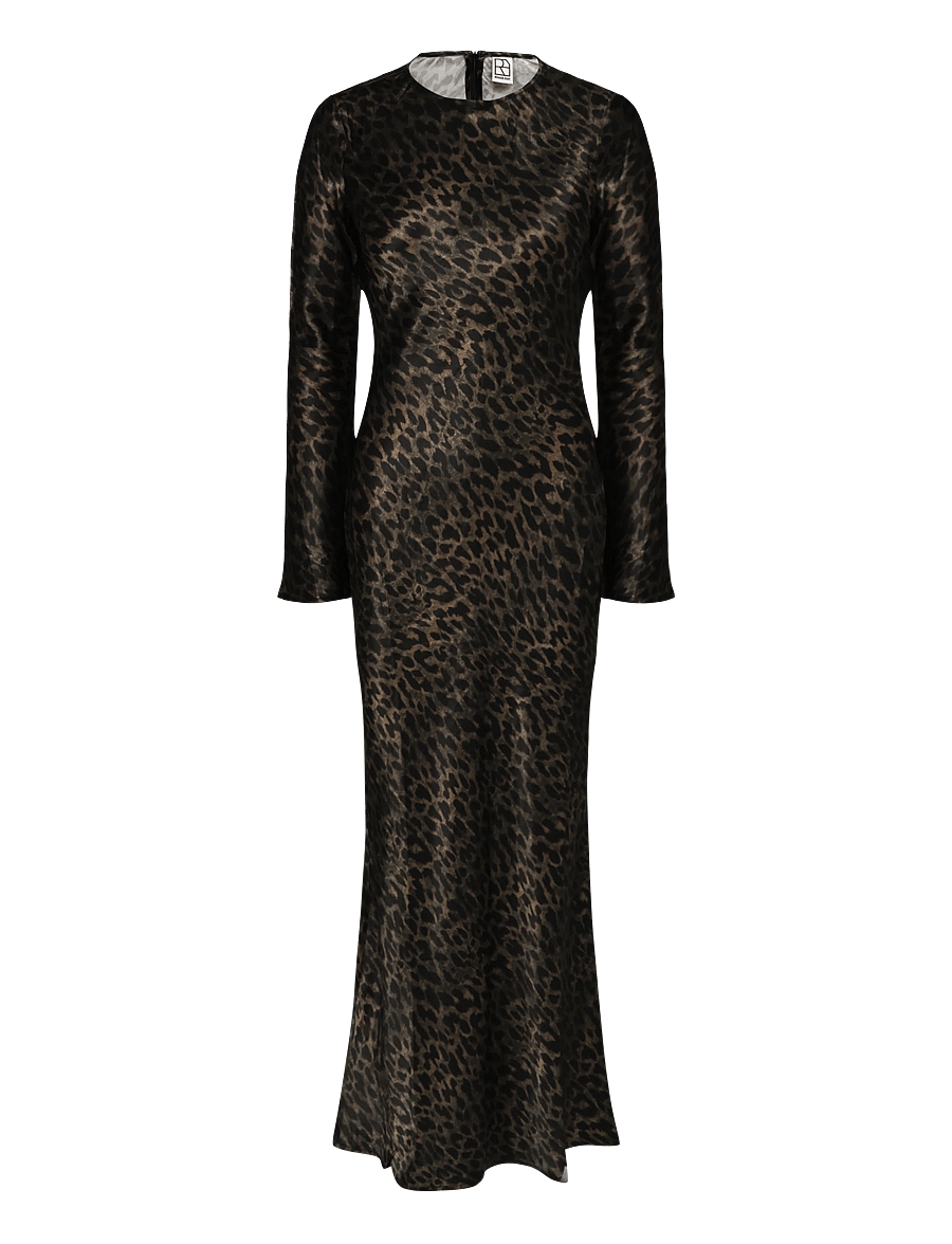ROUGE EDIT - ROUSHIANA L/S ANKLE DRESS/PF - dull gold - 0