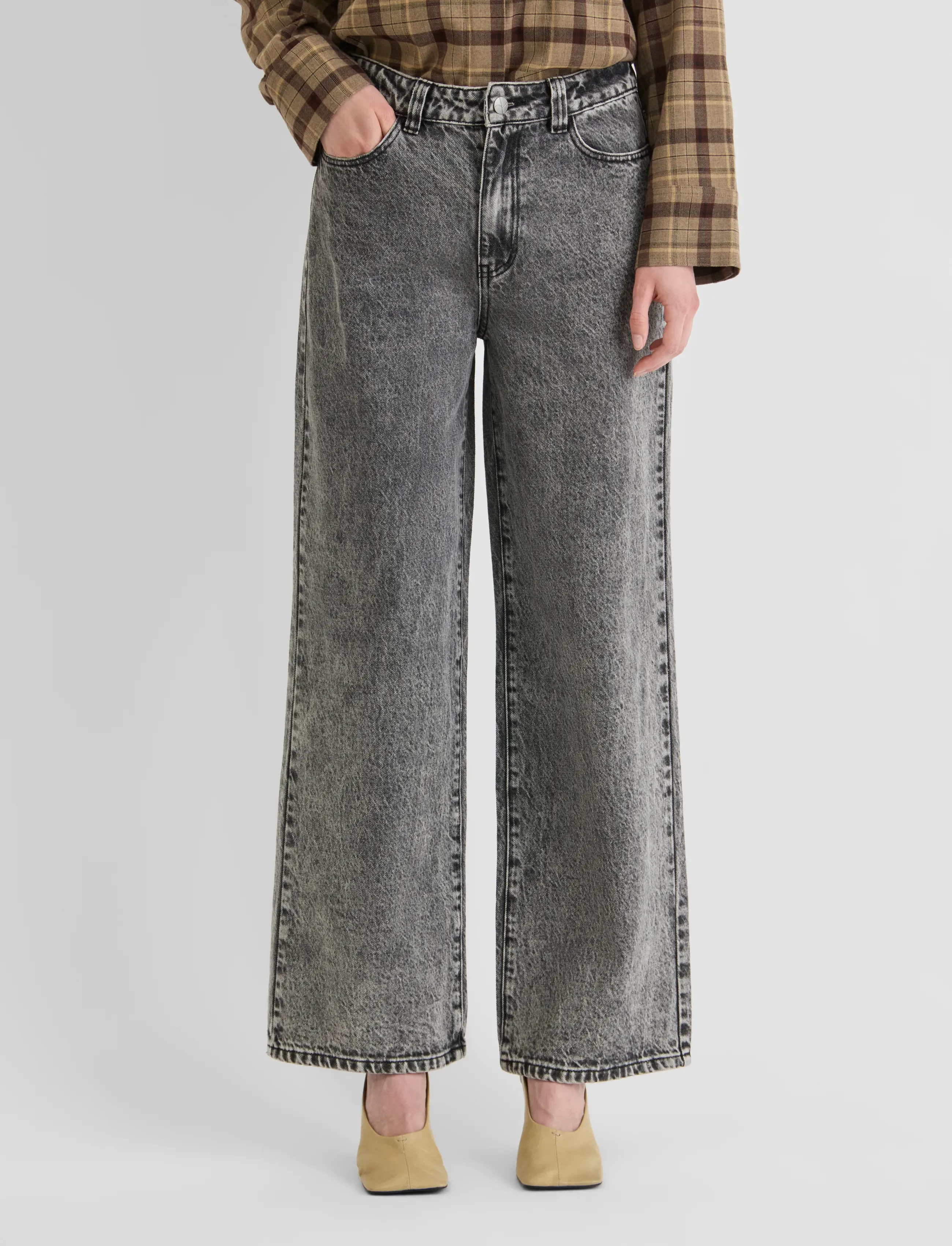 ROUGE EDIT ROUGREY RW S/F F/L JEANS - Jeans - LIGHT GREY DENIM / grey