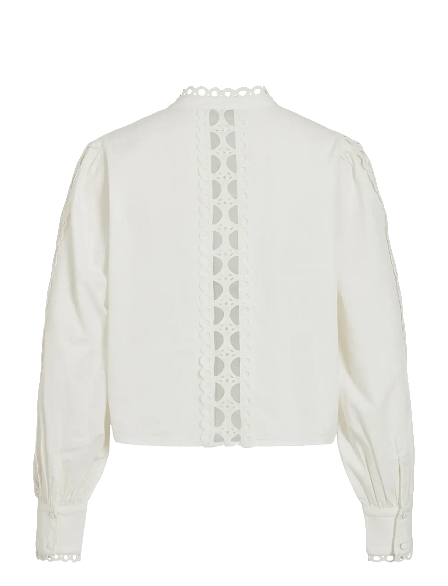 ROUGE EDIT - ROUMELANIE NEW L/S CHINA COLLAR SHIRT - langärmlige hemden - cloud dancer - 1