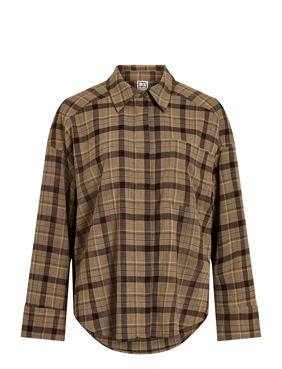 ROUGE EDIT - ROUINGA L/S OVERSIZED SHIRT - pelican - 1