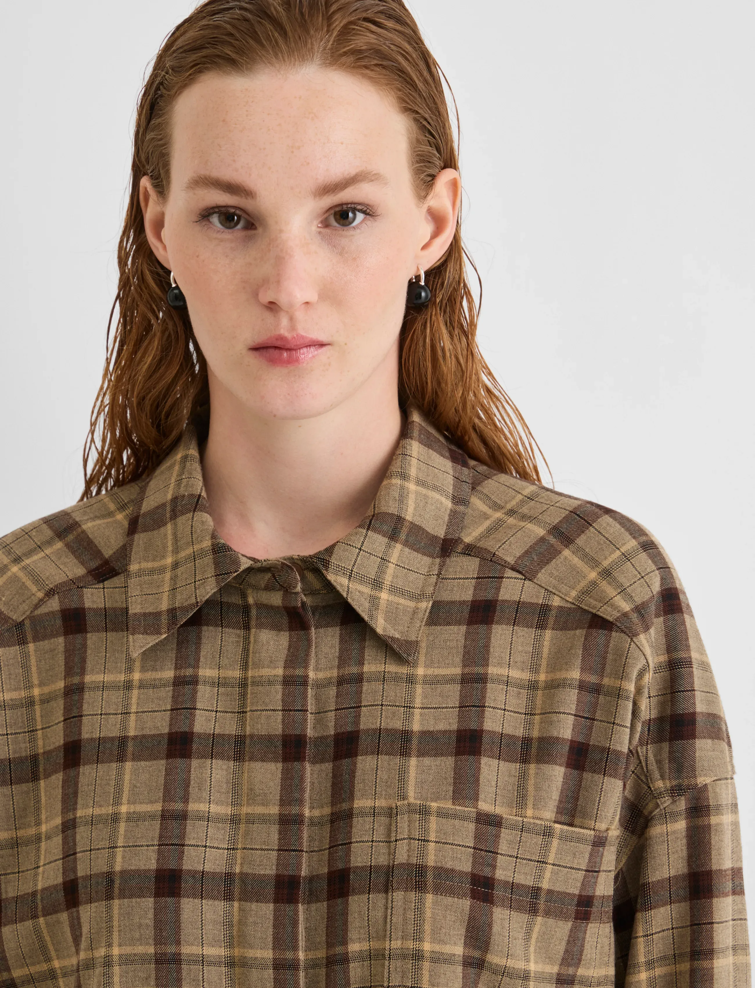 ROUGE EDIT - ROUINGA L/S OVERSIZED SHIRT - pelican - 5