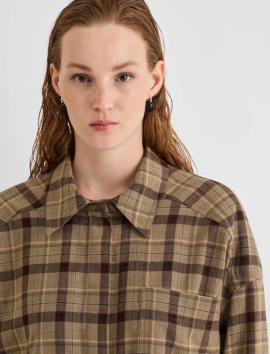 ROUGE EDIT - ROUINGA L/S OVERSIZED SHIRT - pelican - 5