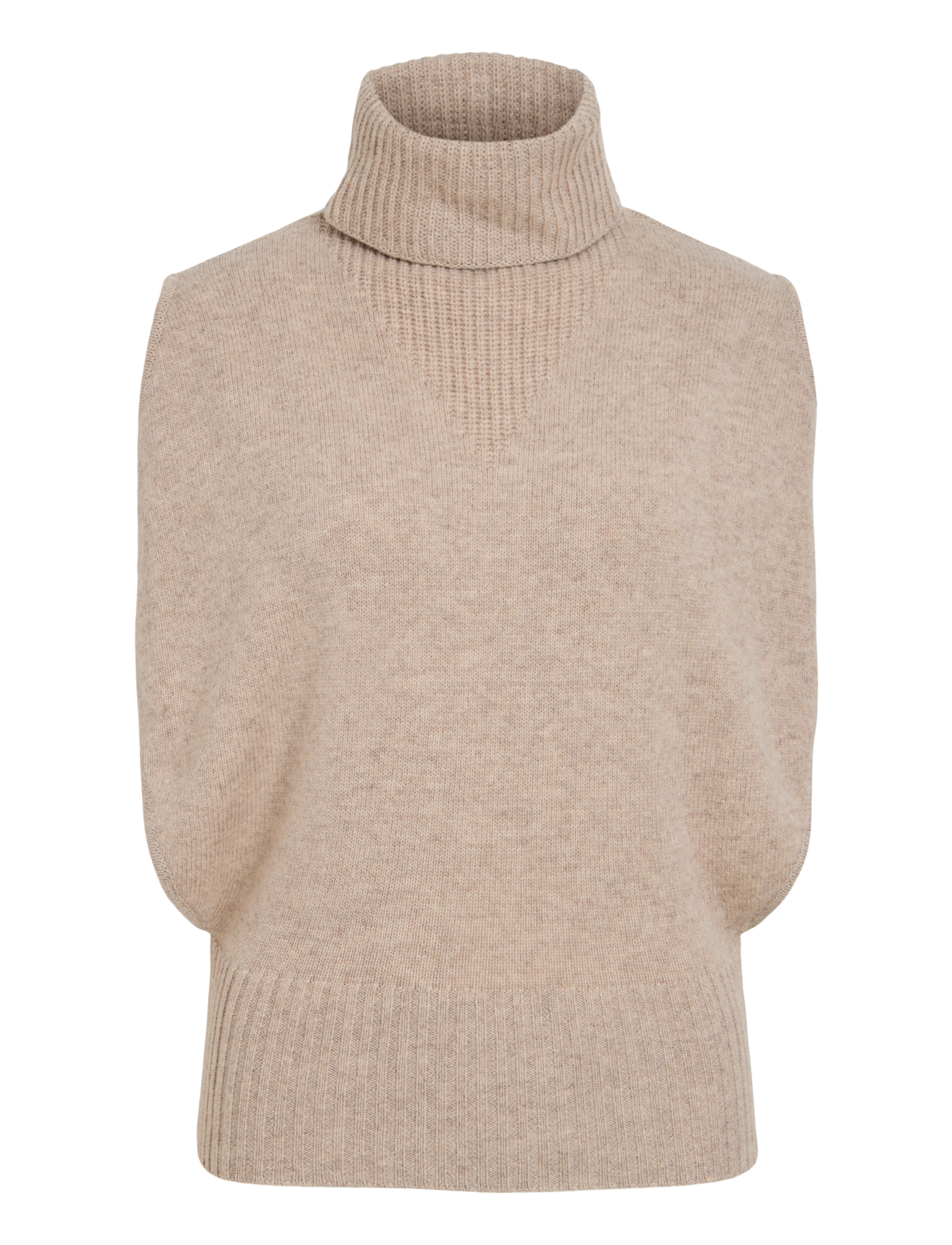 ROUGE EDIT ROUCLEO ROLL NECK KNIT VEST/PF - Igapäevane stiil - PELICAN / beige