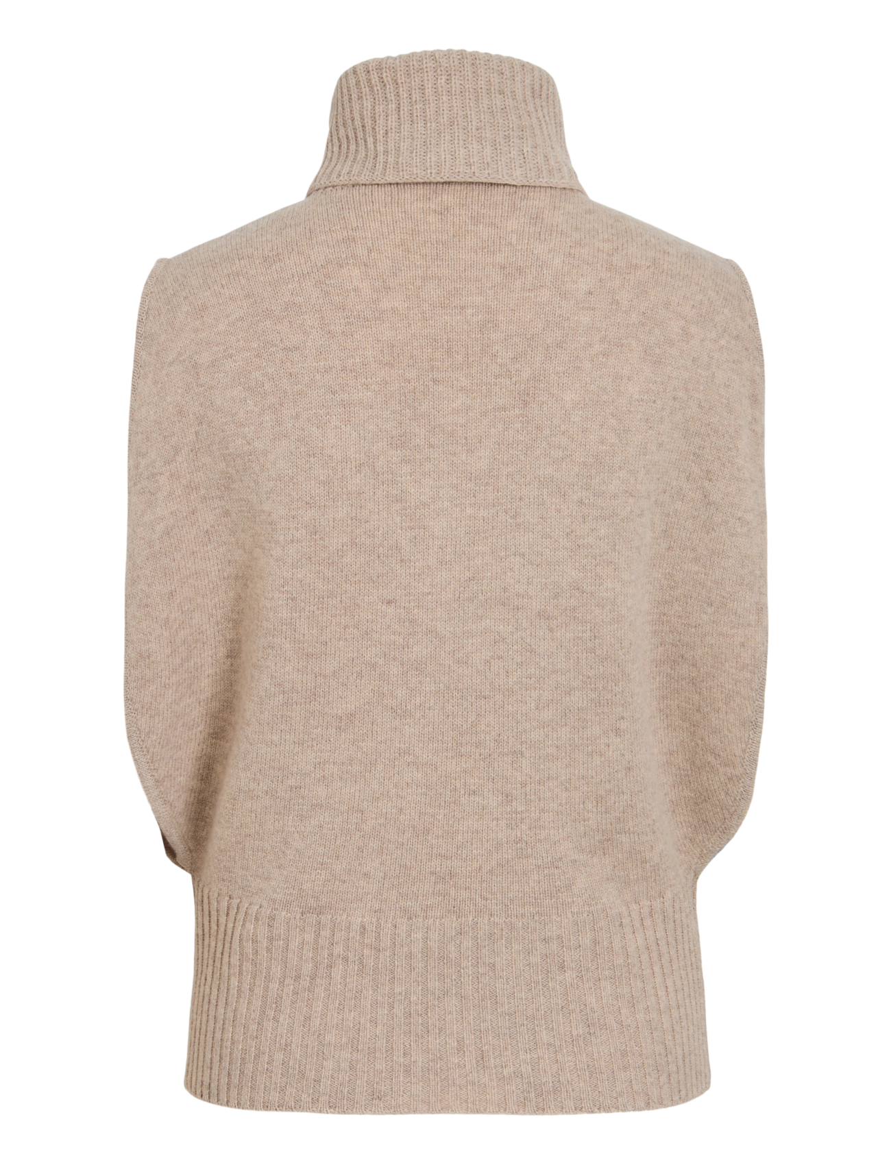 ROUGE EDIT - ROUCLEO ROLL NECK KNIT VEST/PF - kootud vestid - pelican - 2