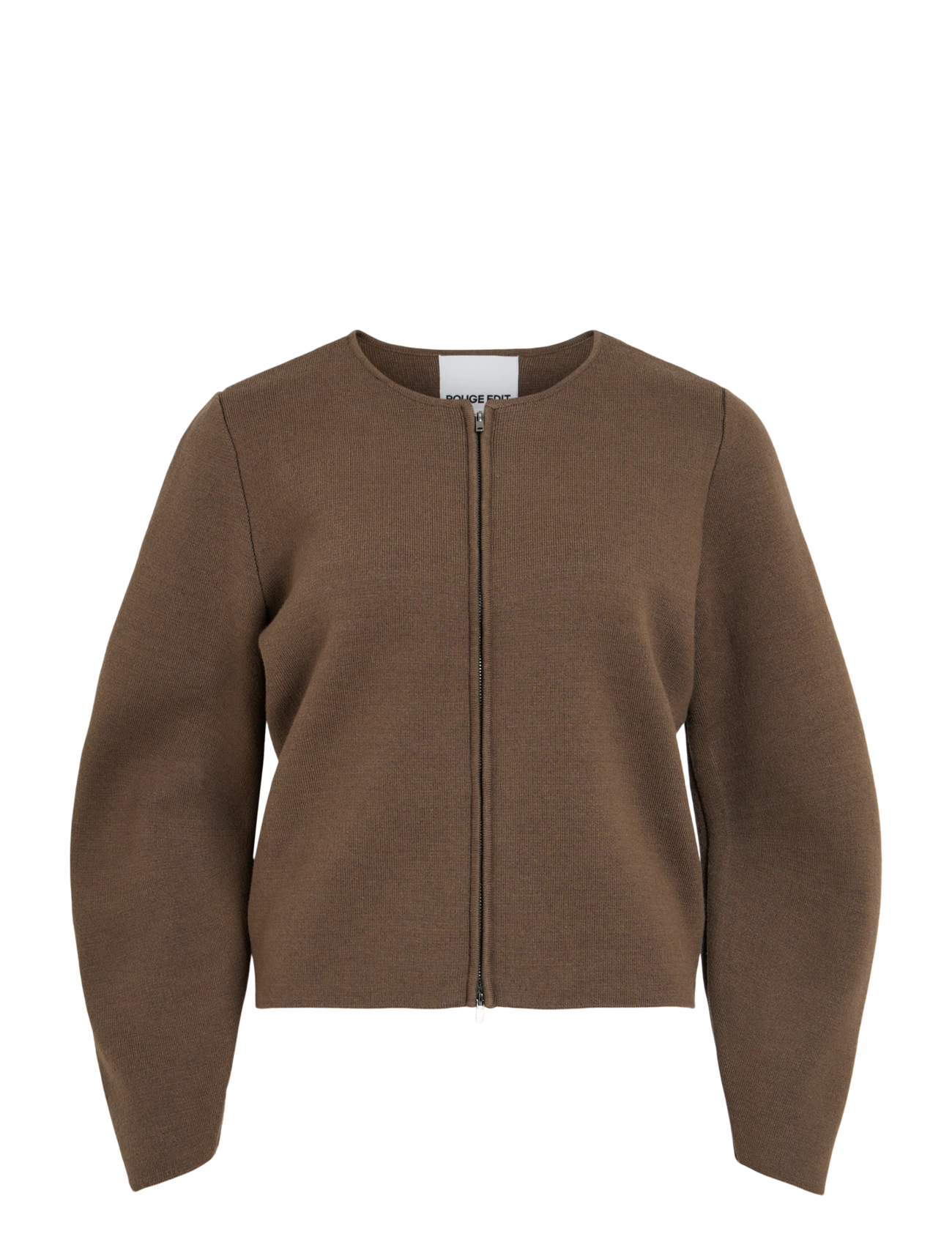 ROUGE EDIT ROULUCILA L/S ZIP CARDIGAN - Koftor - CANTEEN / brown