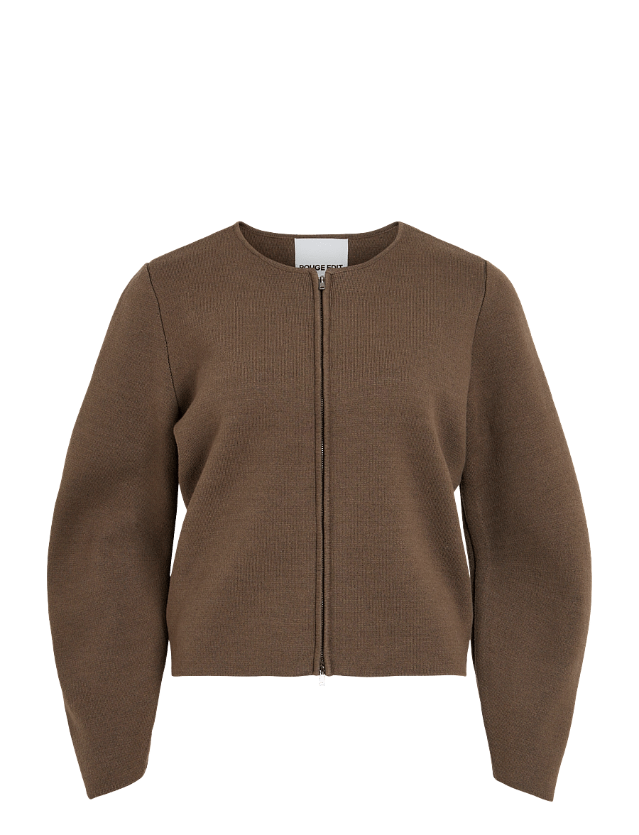 ROUGE EDIT - ROULUCILA L/S ZIP CARDIGAN - koftor - canteen - 0
