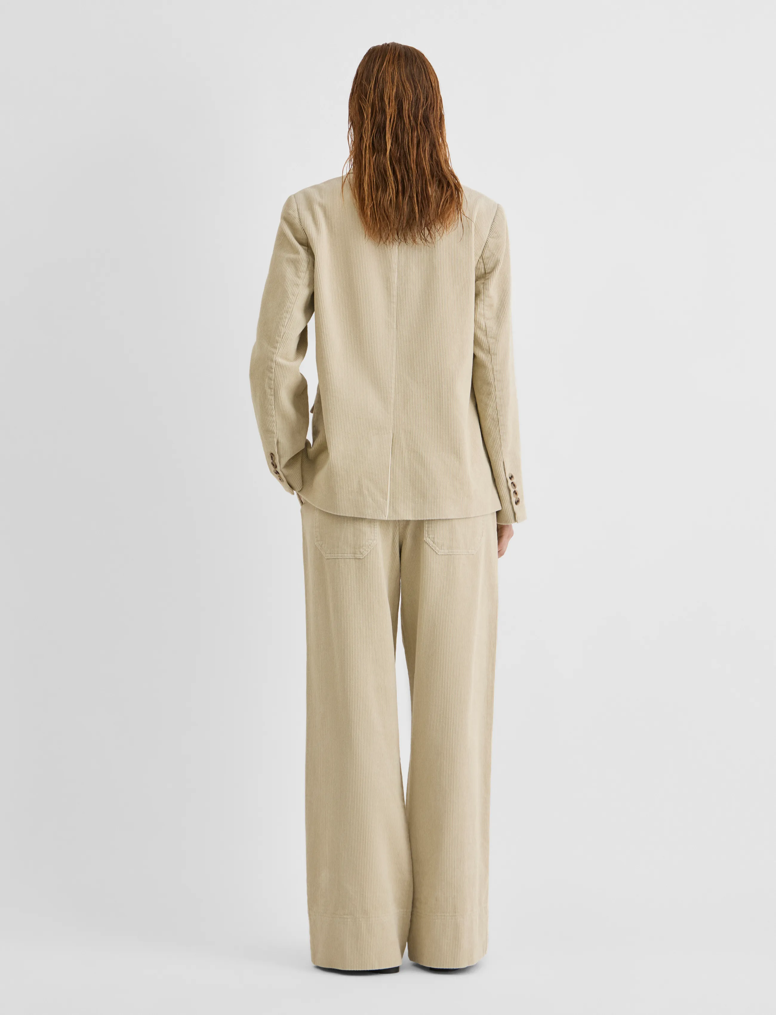 ROUGE EDIT - ROUSIMA RW WF F/L TROUSER/PF - cordhosen - pelican - 3