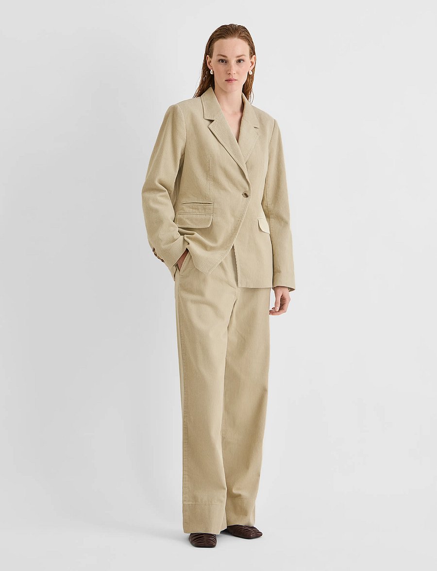 ROUGE EDIT - ROUSIMA RW WF F/L TROUSER/PF - cordhosen - pelican - 4
