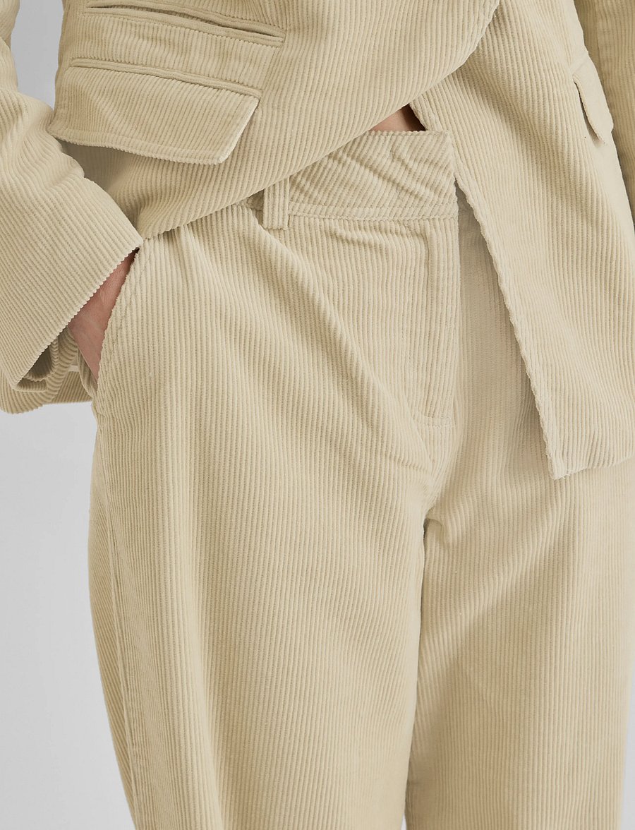 ROUGE EDIT - ROUSIMA RW WF F/L TROUSER/PF - cordhosen - pelican - 5