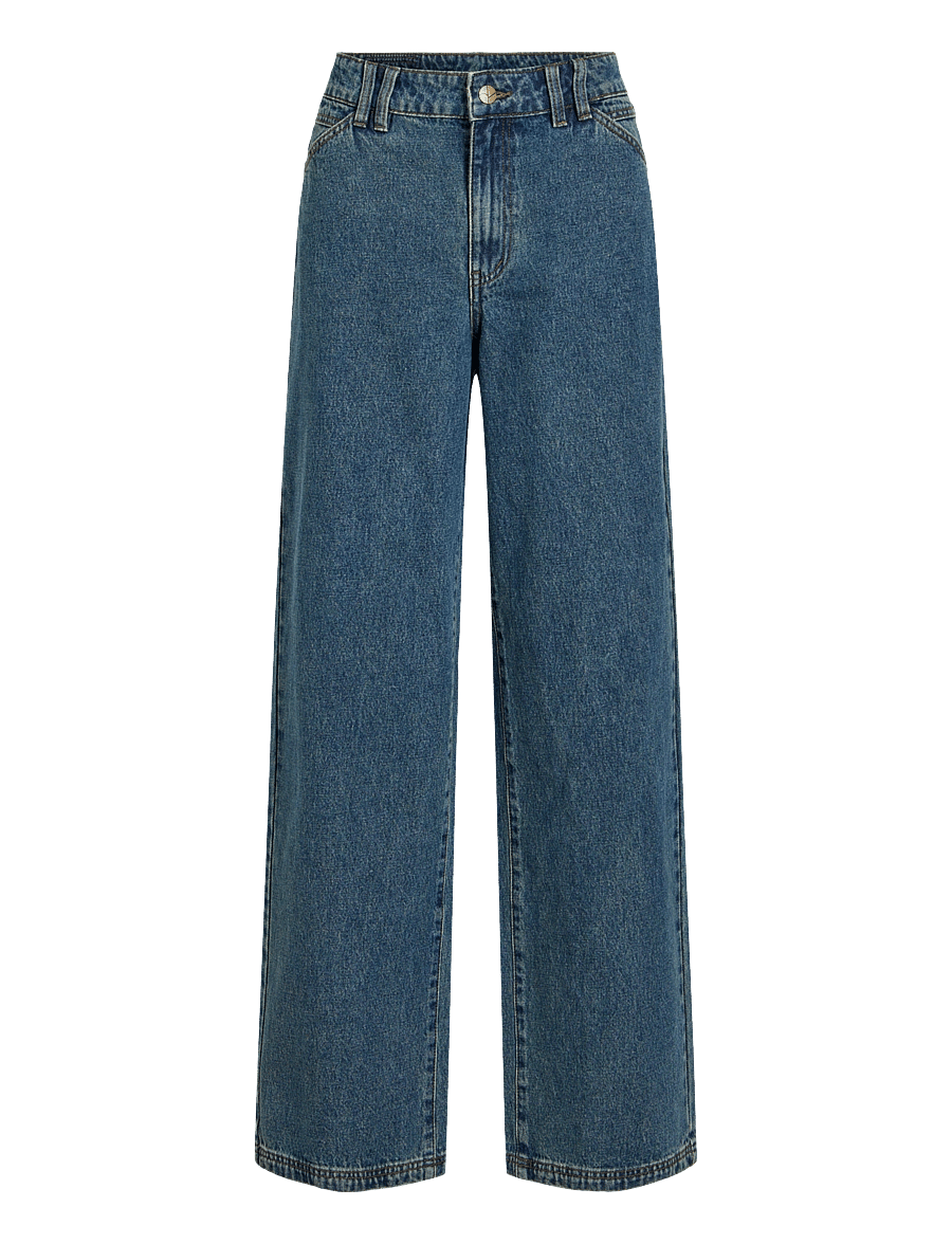 ROUGE EDIT - ROUELLIS RW F/L JEANS - brede jeans - medium blue denim - 0