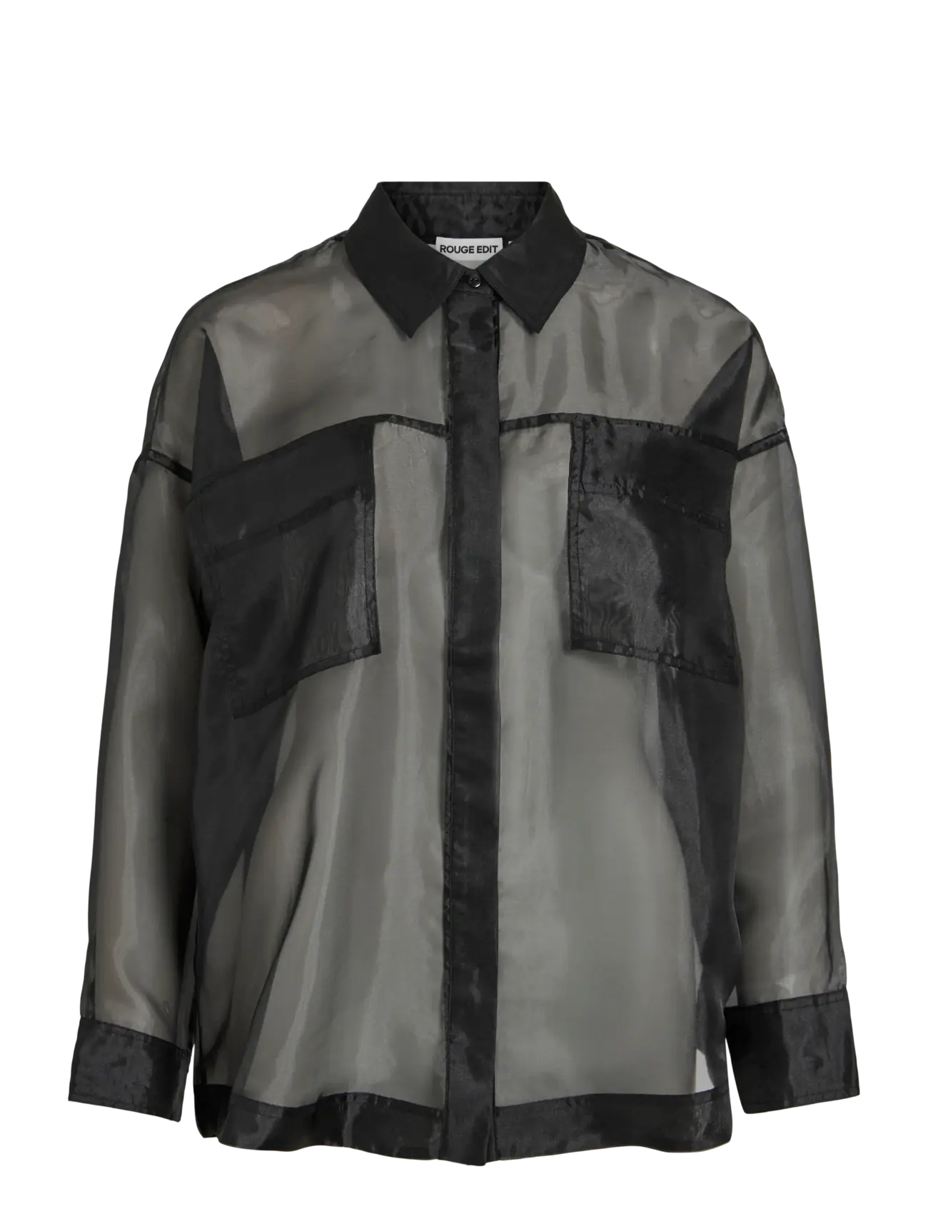 ROUGE EDIT ROUMANA L/S OVERSIZED SHIRT - Blusar & Skjortor - METEORITE / grey