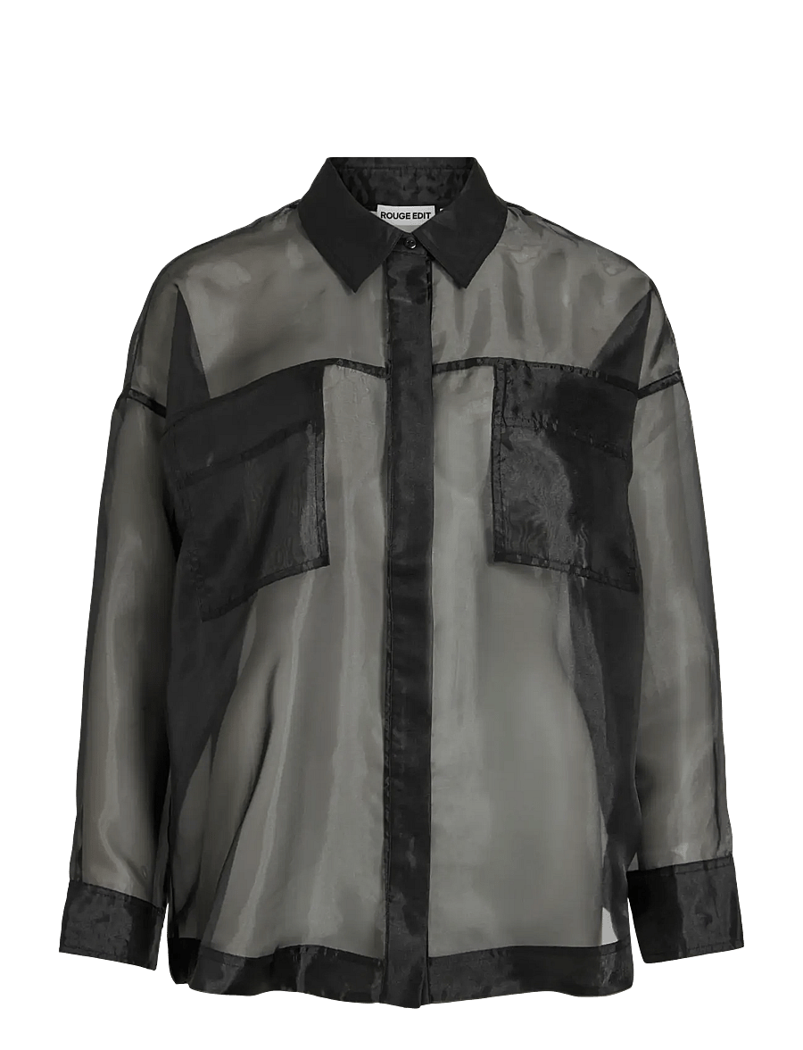 ROUGE EDIT - ROUMANA L/S OVERSIZED SHIRT - meteorite - 0