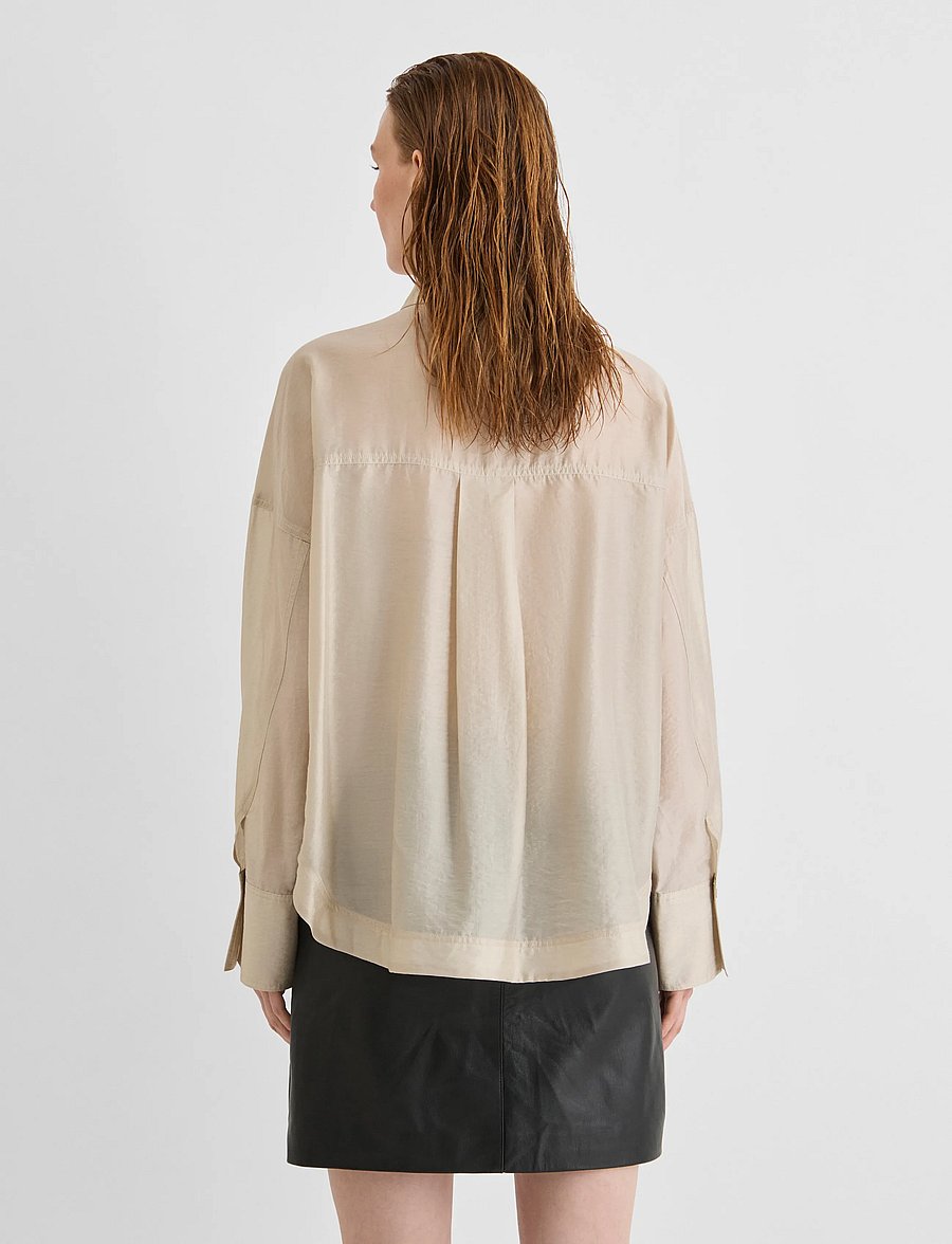 ROUGE EDIT - ROUALININA MAE L/S OVERSIZED SHIRT - pelican - 3