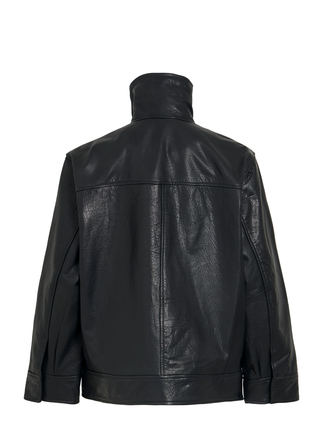 ROUGE EDIT - ROUMIA L/S OVERSIZED LEATHER JACKET - meteorite - 1