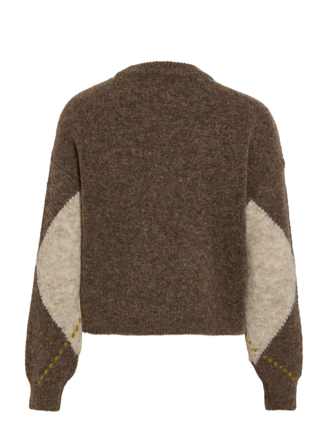ROUGE EDIT - ROUARGYLE L/S O-NECK KNIT - jumpers - canteen - 2