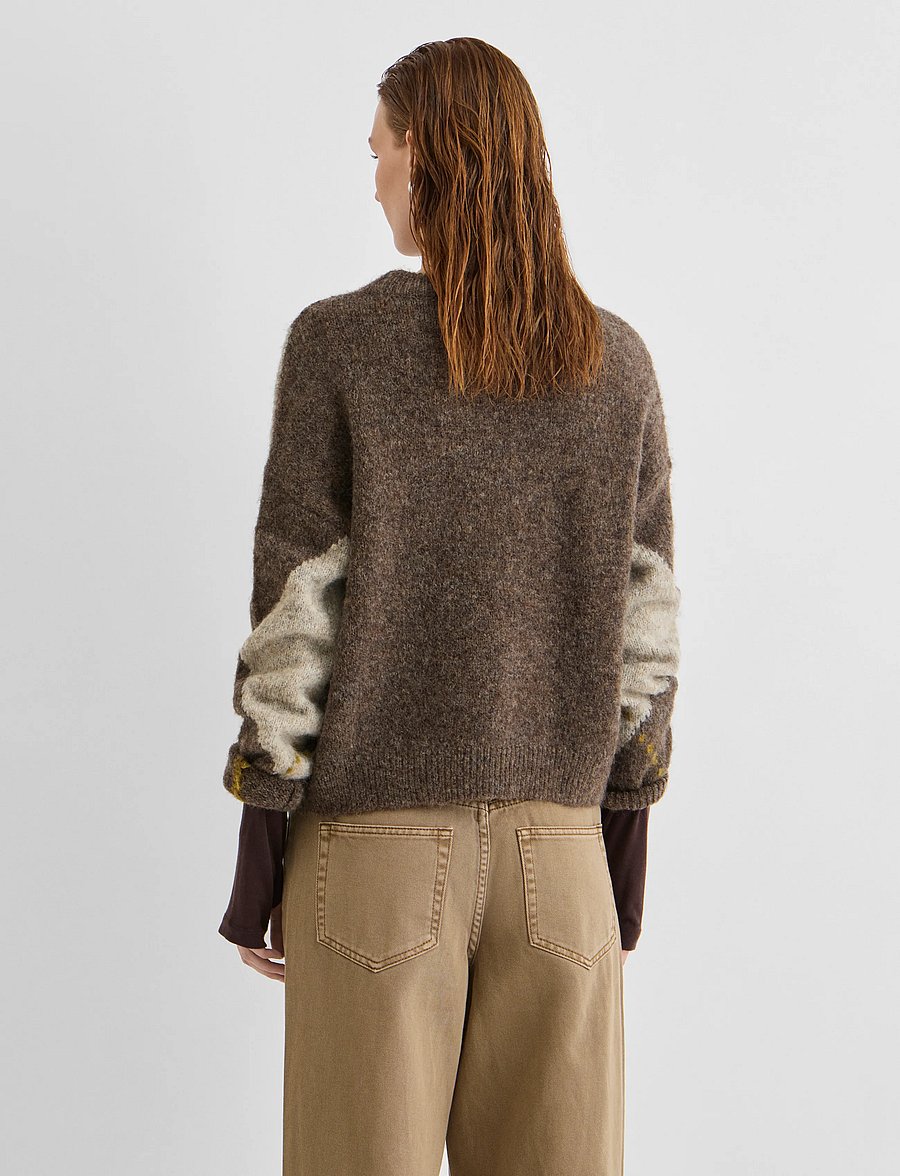 ROUGE EDIT - ROUARGYLE L/S O-NECK KNIT - striktrøjer - canteen - 3