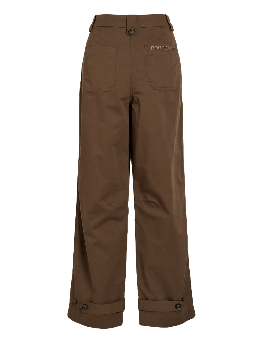 ROUGE EDIT - ROUFIONA HW W/F F/L TROUSER - laia säärega püksid - canteen - 2