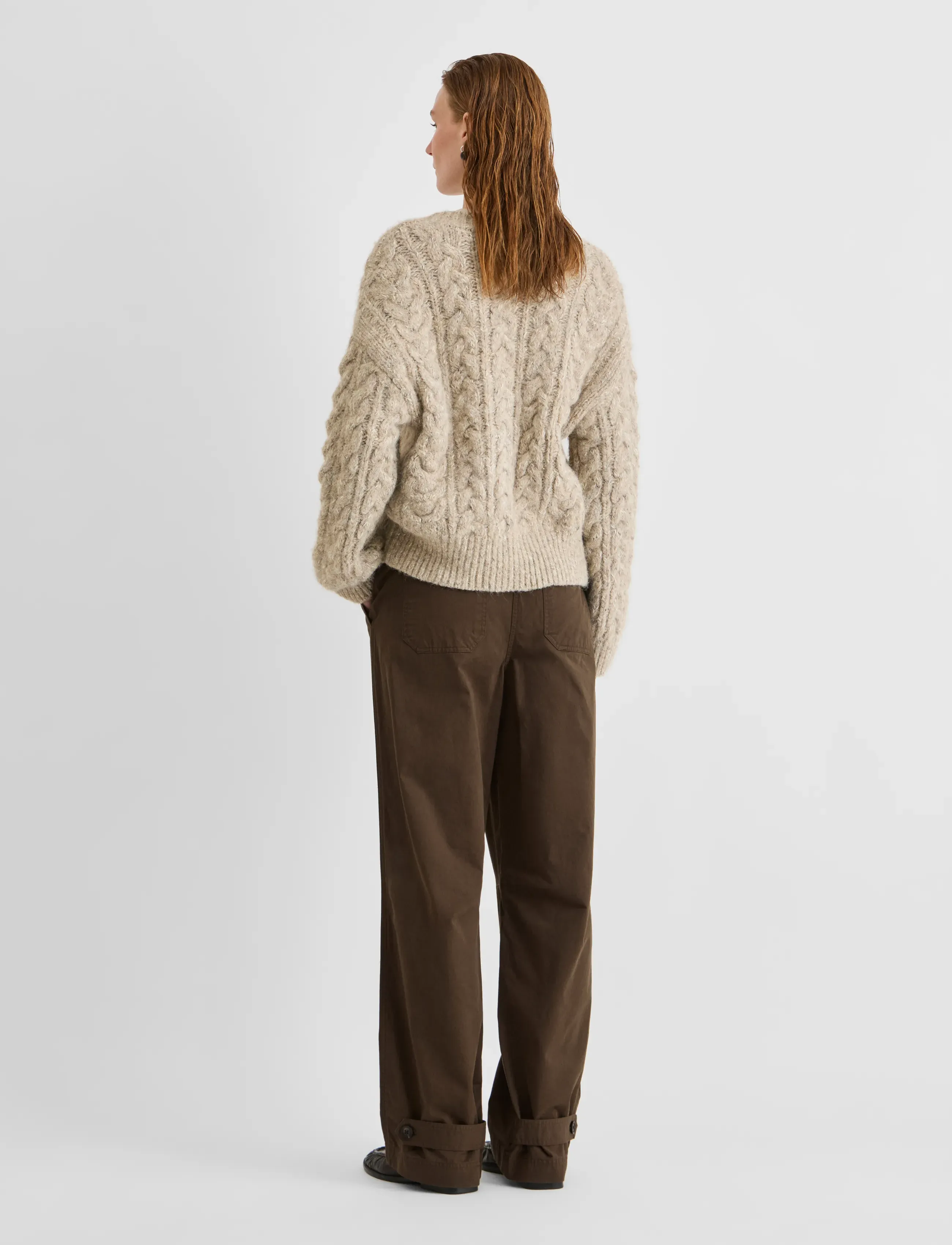 ROUGE EDIT - ROUFIONA HW W/F F/L TROUSER - laia säärega püksid - canteen - 3