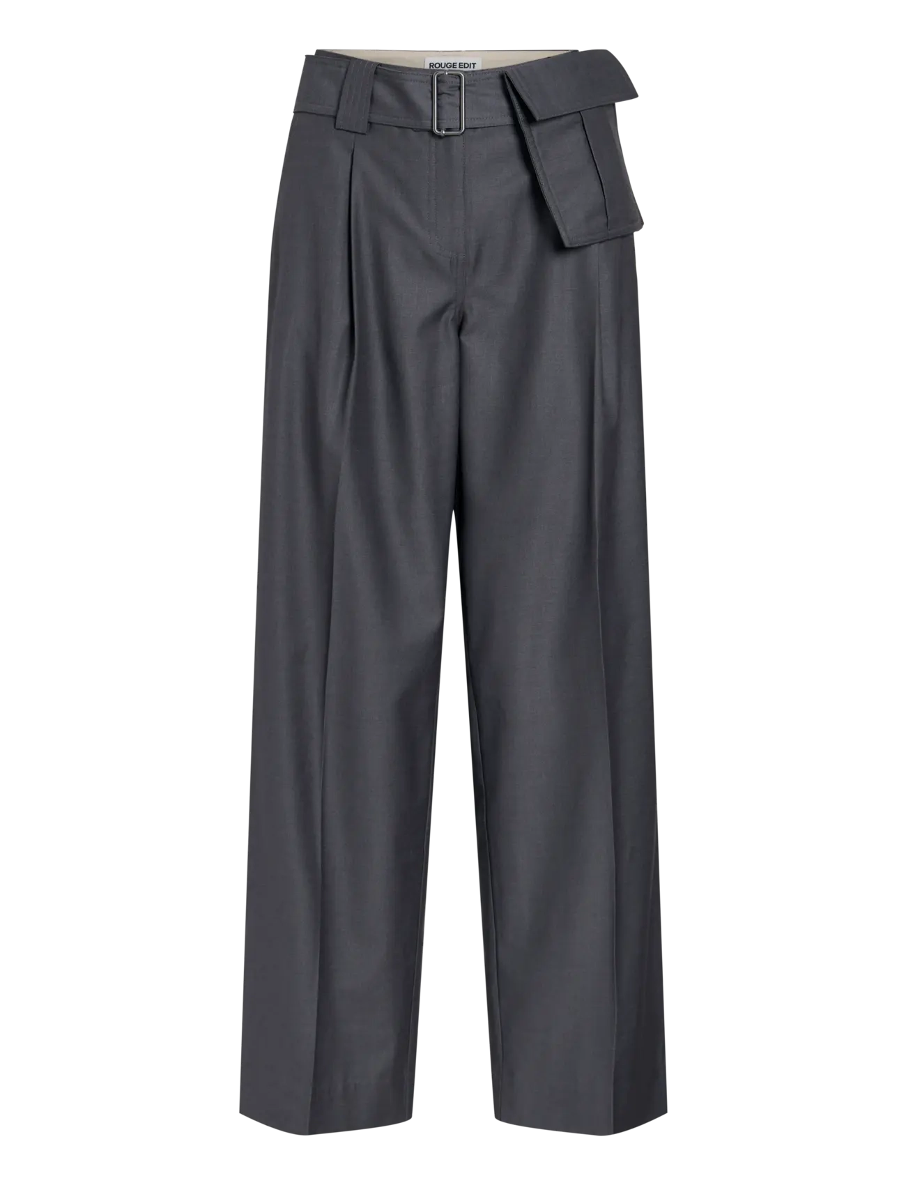 ROUGE EDIT - ROUSADIA RW F/L WIDE TROUSER/PF - dark grey melange - 1
