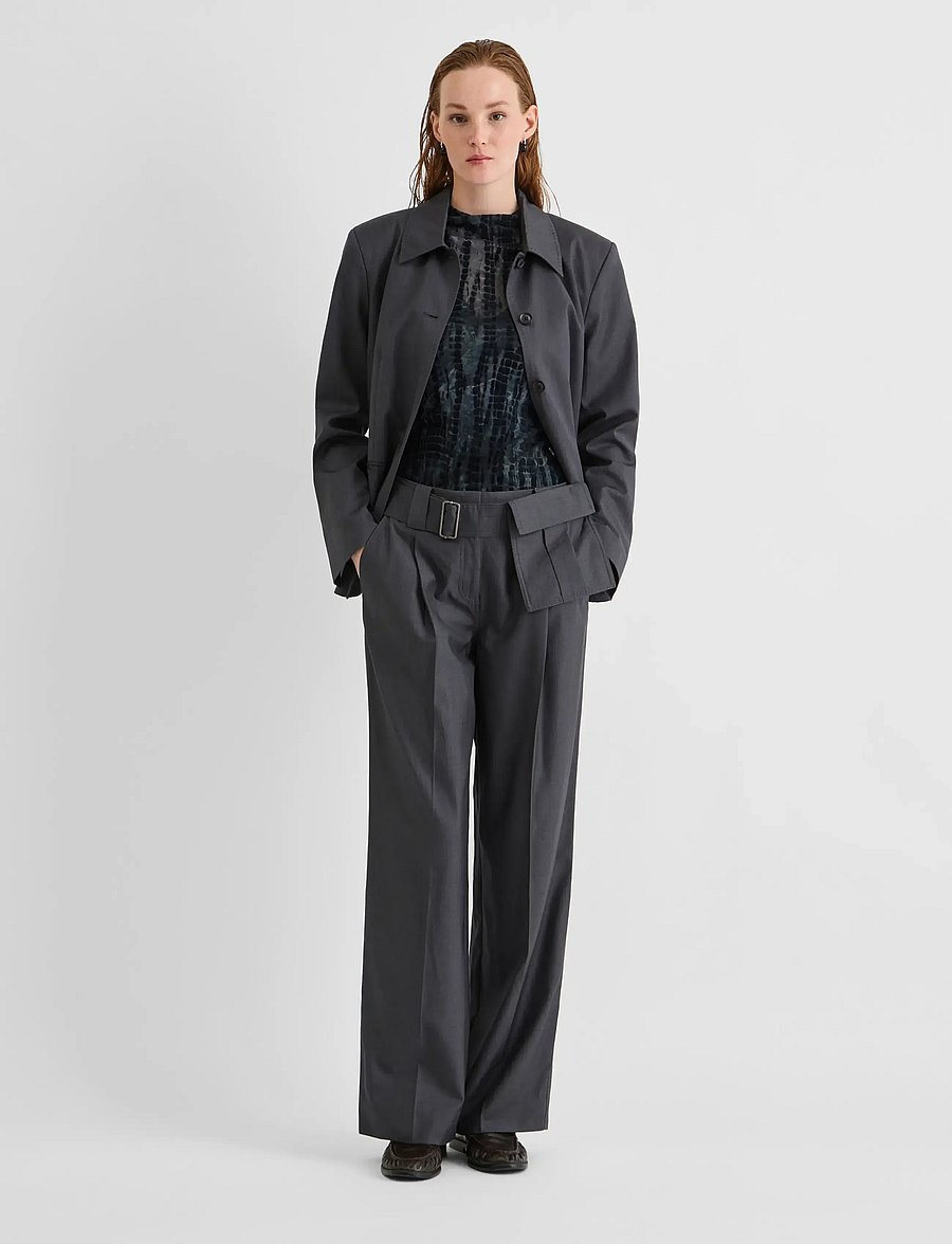 ROUGE EDIT - ROUSADIA RW F/L WIDE TROUSER/PF - dark grey melange - 4