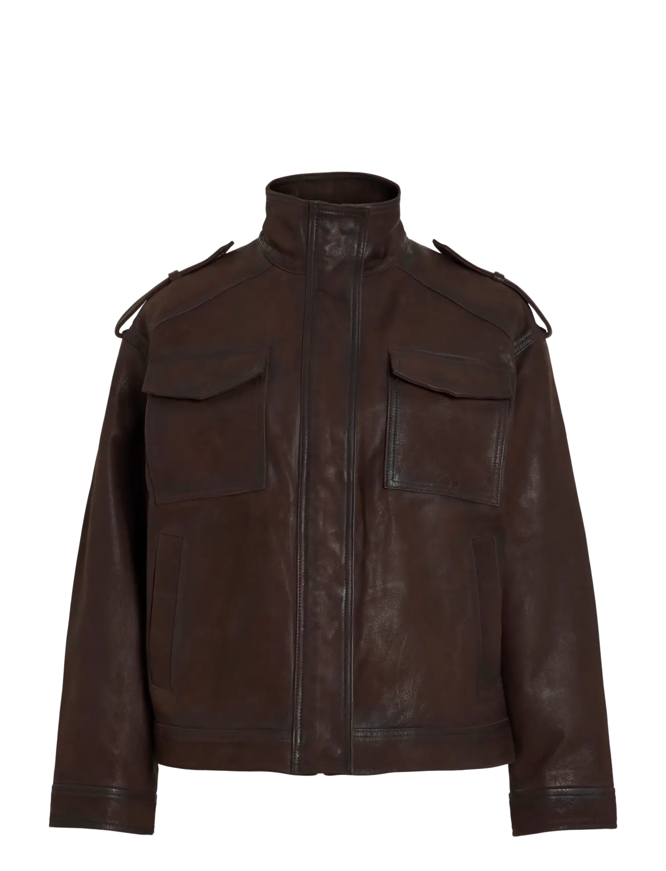 ROUGE EDIT - ROUASPEN L/S OVERSIZED SUEDE JACKET - bitter chocolate - 1
