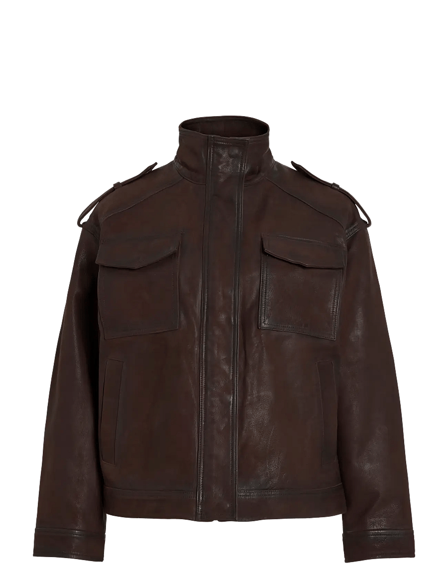 ROUGE EDIT - ROUASPEN L/S OVERSIZED SUEDE JACKET - bitter chocolate - 1
