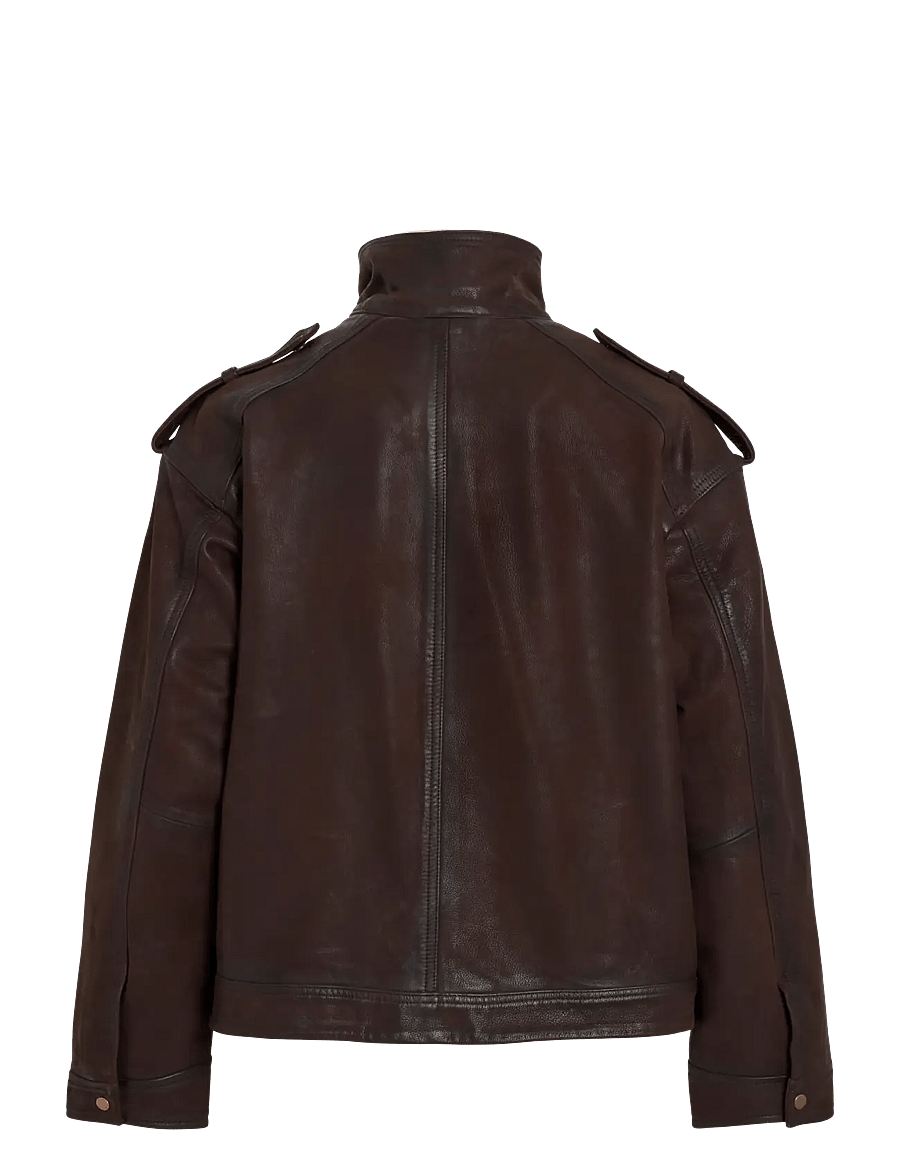 ROUGE EDIT - ROUASPEN L/S OVERSIZED SUEDE JACKET - bitter chocolate - 2
