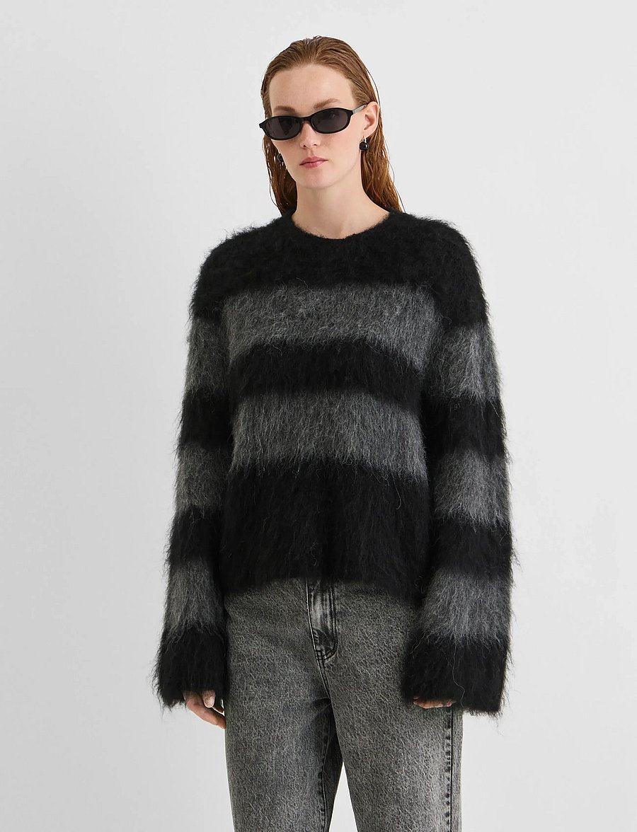 ROUGE EDIT - ROUARIA L/S O-NECK KNIT - pullover - meteorite - 0