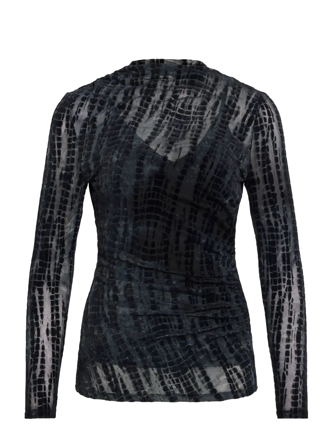 ROUGE EDIT - ROUASRA L/S MOCK NECK TOP - long sleeved blouses - meteorite - 1